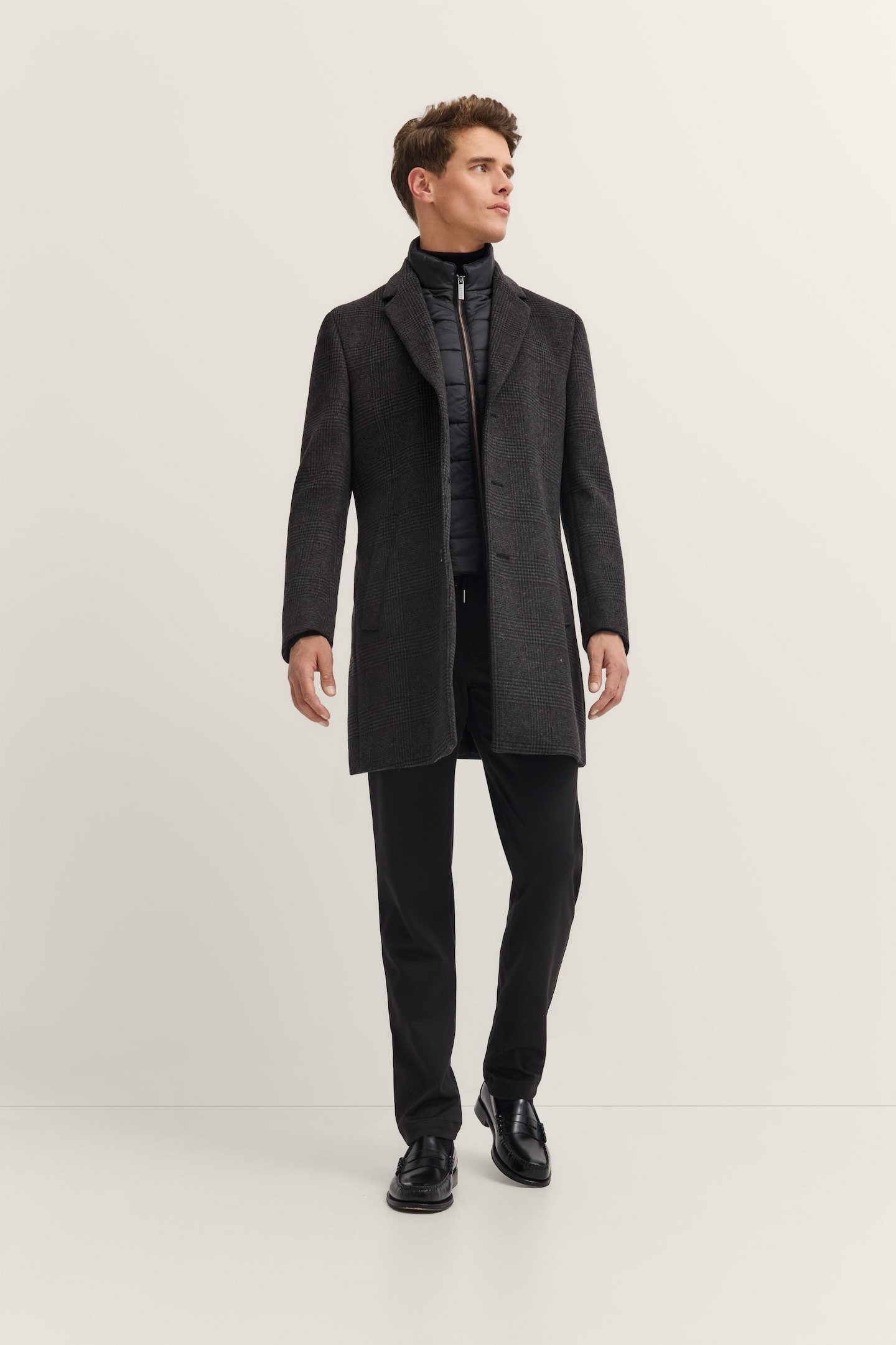 bugatti Kurzmantel »Flexcity Stretch« mit Glencheck-Karo und Westen-Einsatz