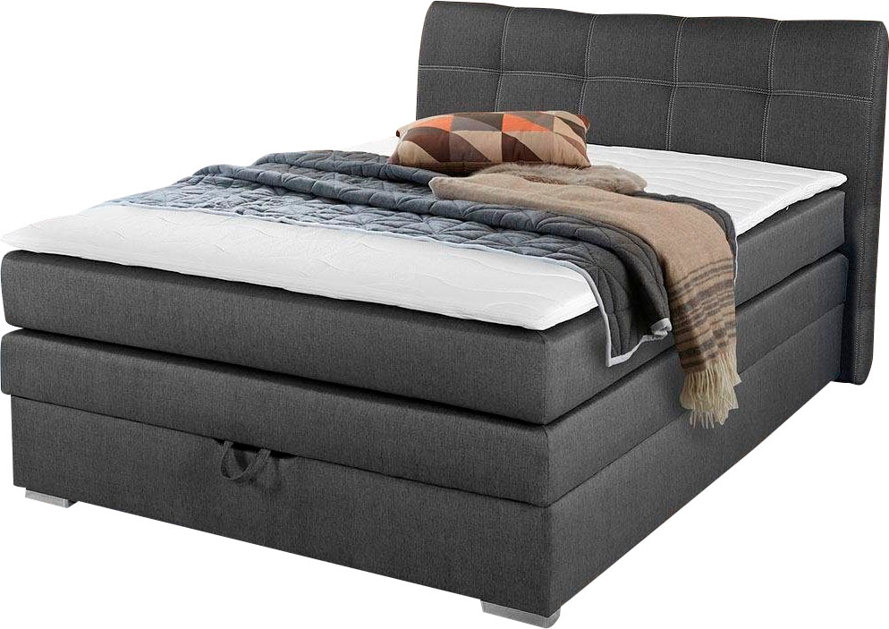 Jockenhöfer Gruppe Lit boxspring »Amelie« mit Bettkasten und Topper, erhältlich in 120 & 140cm Breite