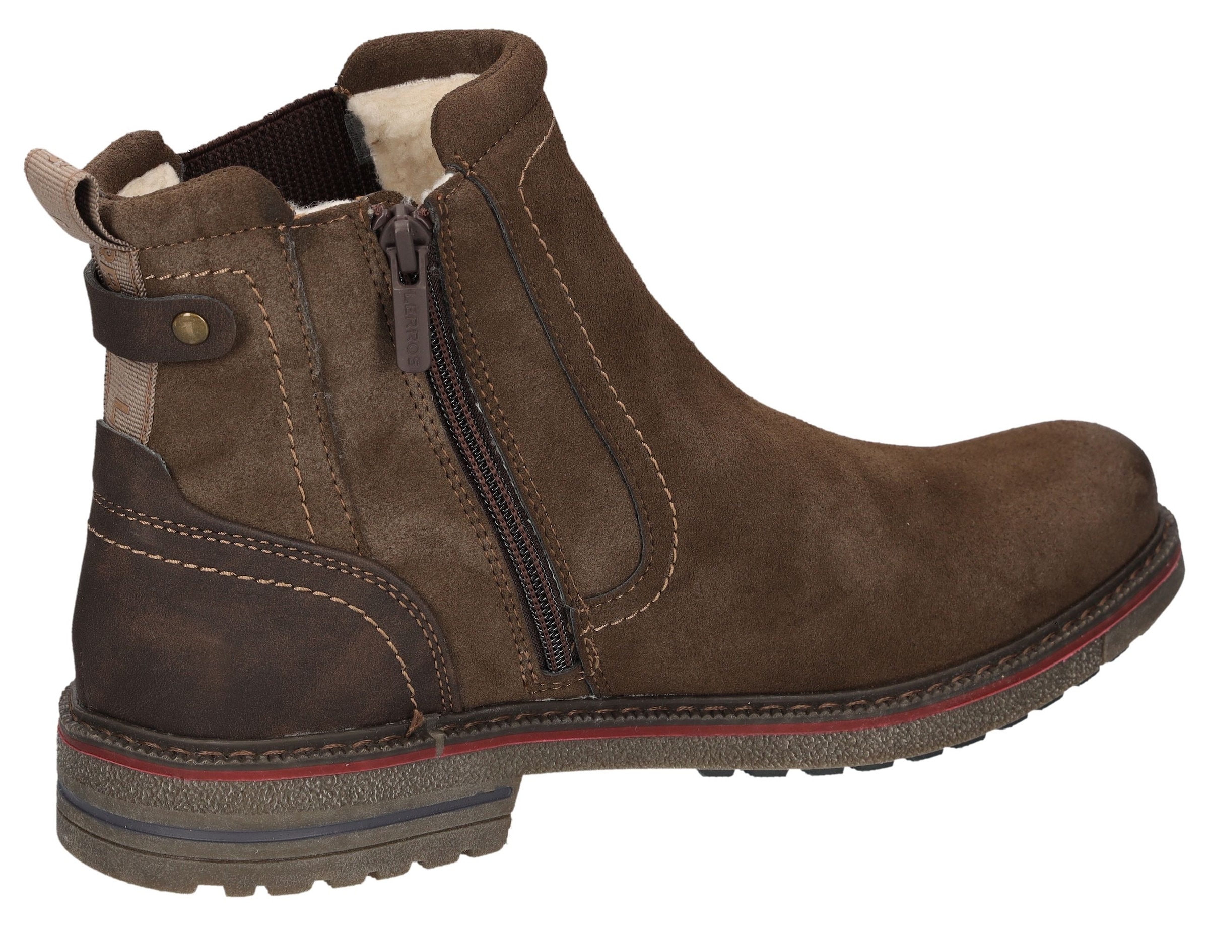 LERROS Bottines chelsea  bottes à enfiler, avec fermeture éclair, bottes d'hiver avec doublure chaude