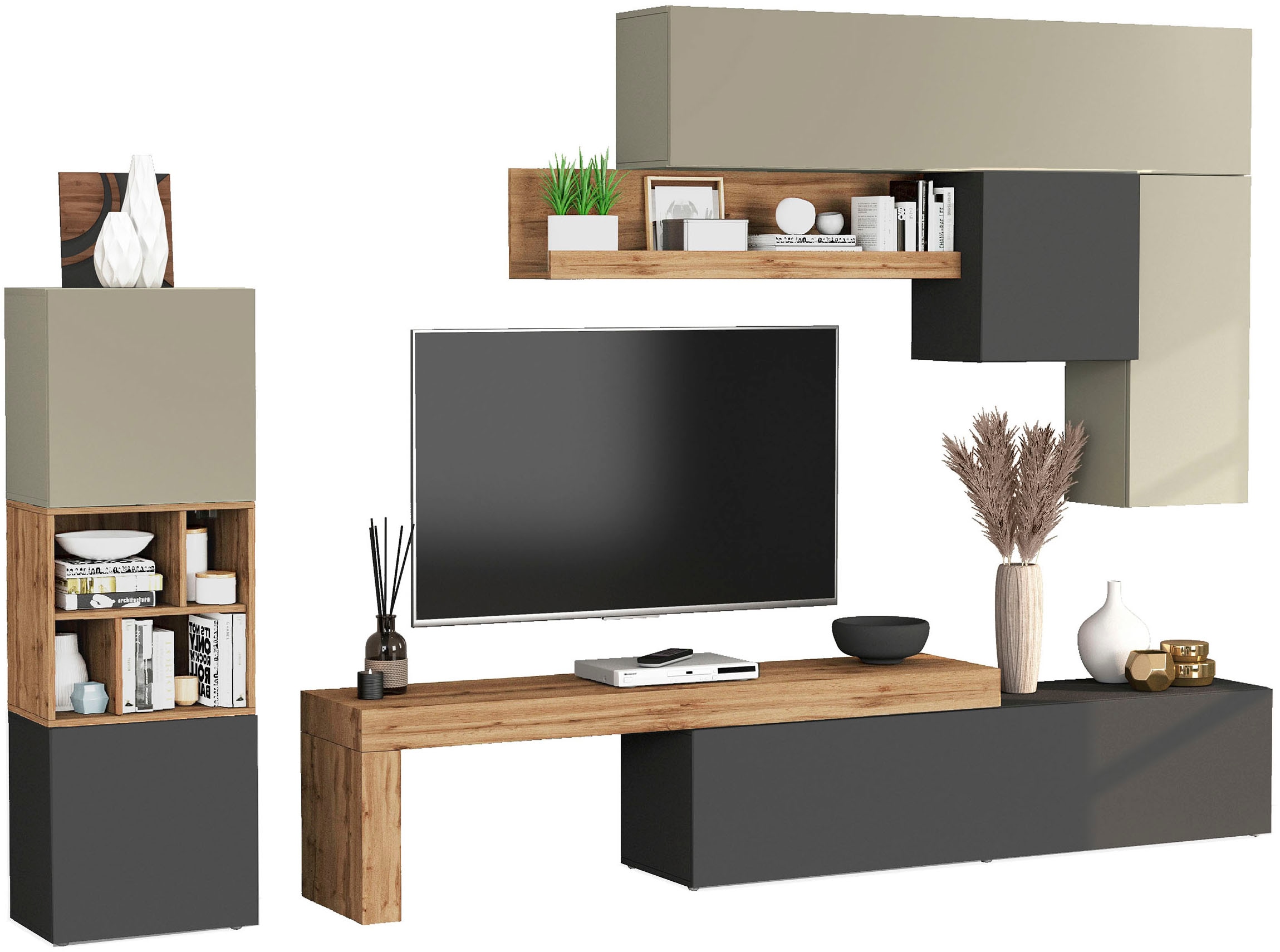 INOSIGN Meuble mural »Chronos Wohnwand, Medienwand, 8-er set« Set, 8 cuis tlg.