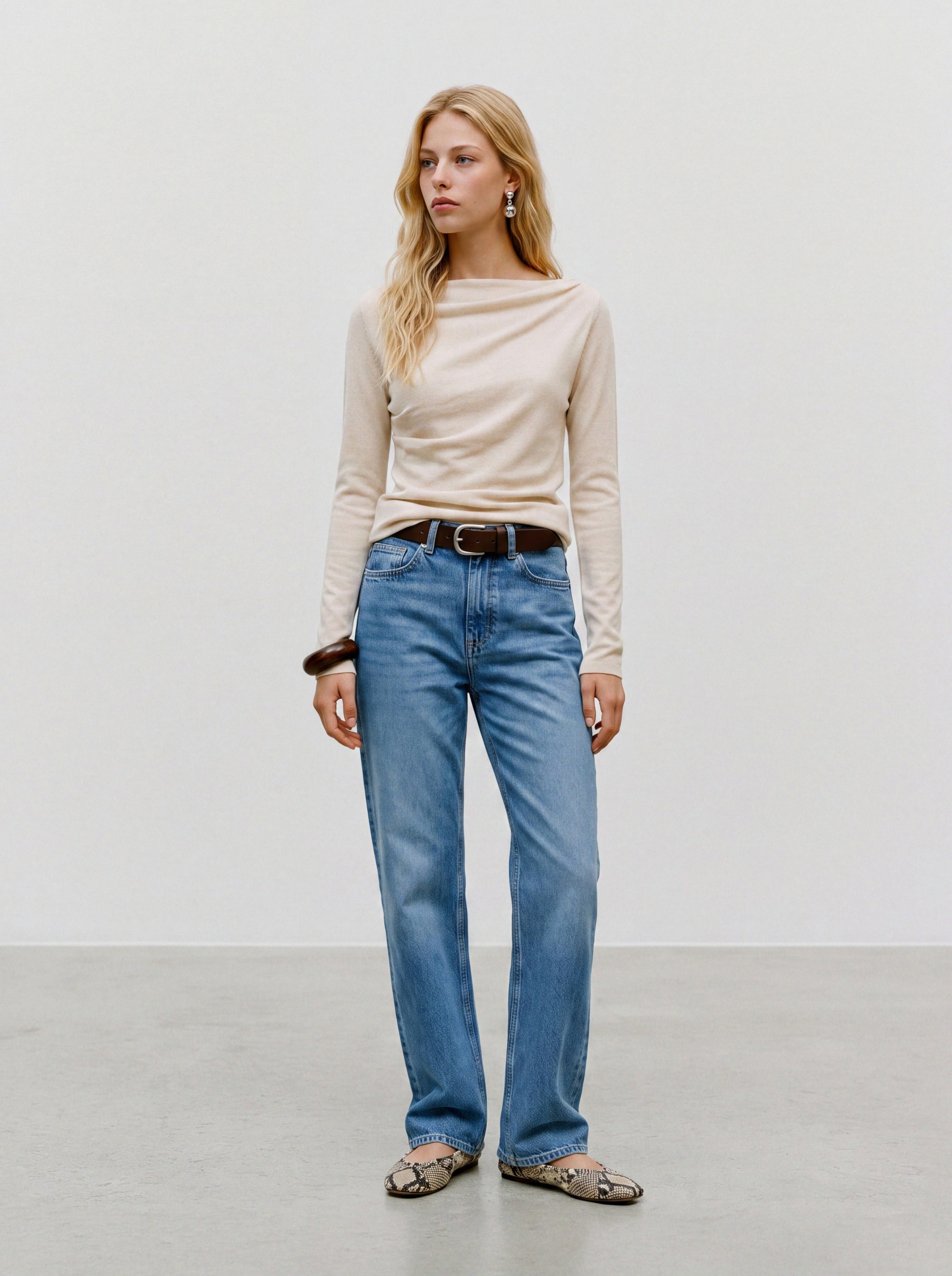 Vero Moda Pull en tricot »VMSOFINE KNIT LS BOATNECK PULLOVER NOOS« Materialmix, regular fit