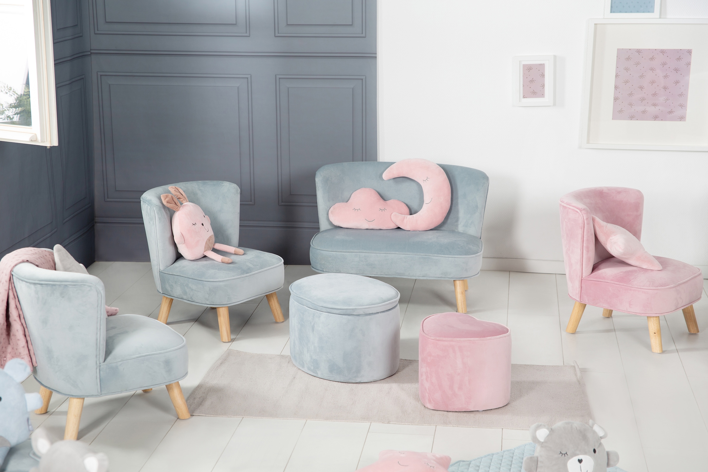 roba® Fauteuil pour enfant »Lil Sofa« mit Holzfüssen