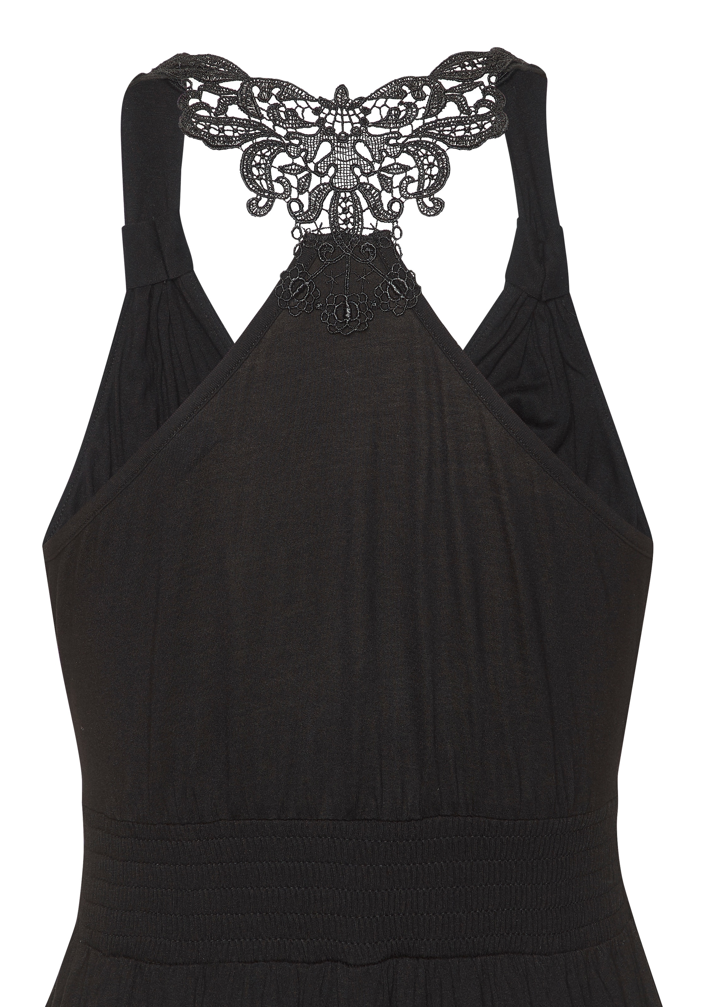 LASCANA Maxi robe mit Häkel-Detail am Rücken, Sommerkleid