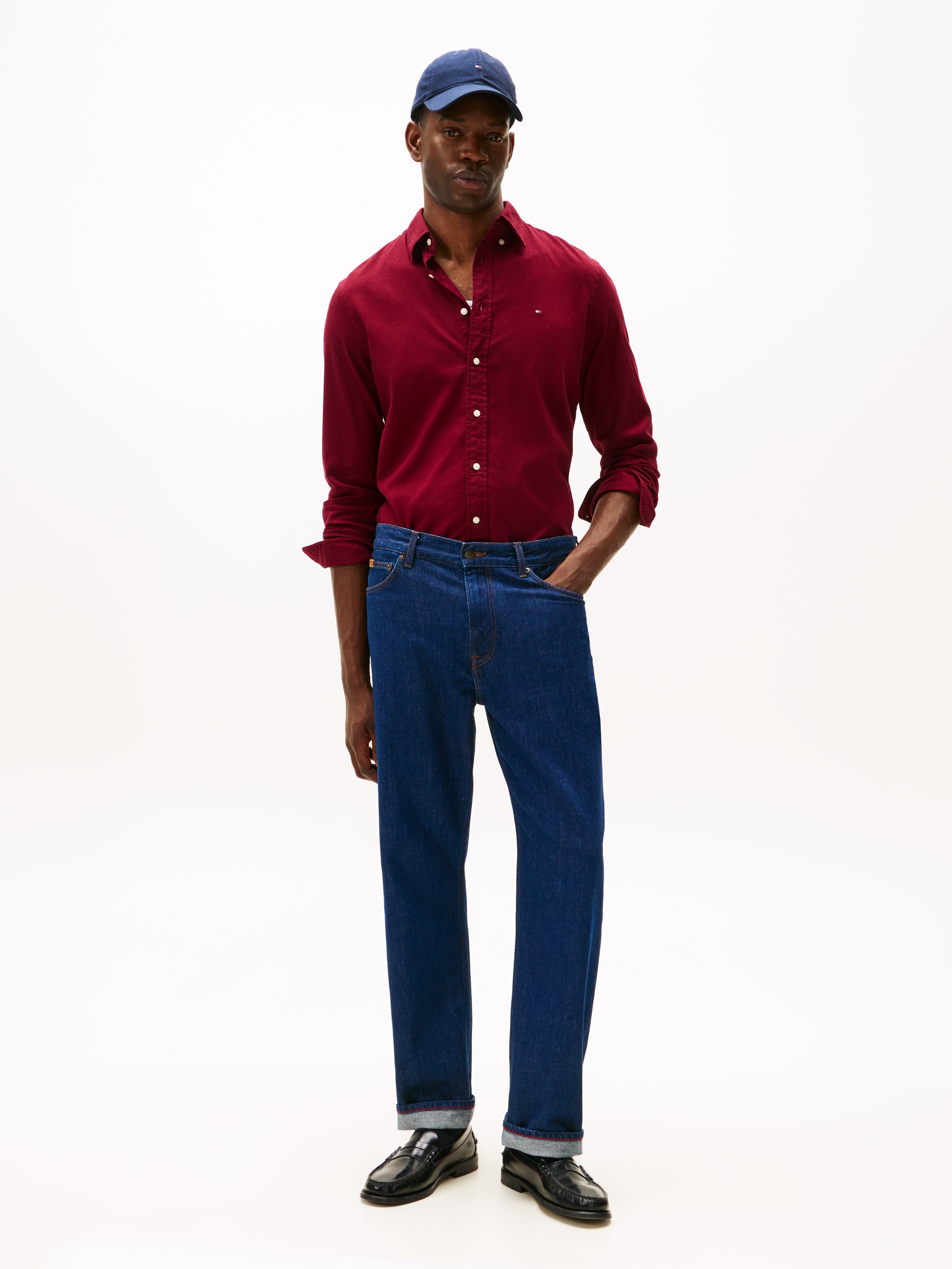 Tommy Hilfiger Langarmhemd »FLEX FLANNEL SOLID SHIRT« Regular fit