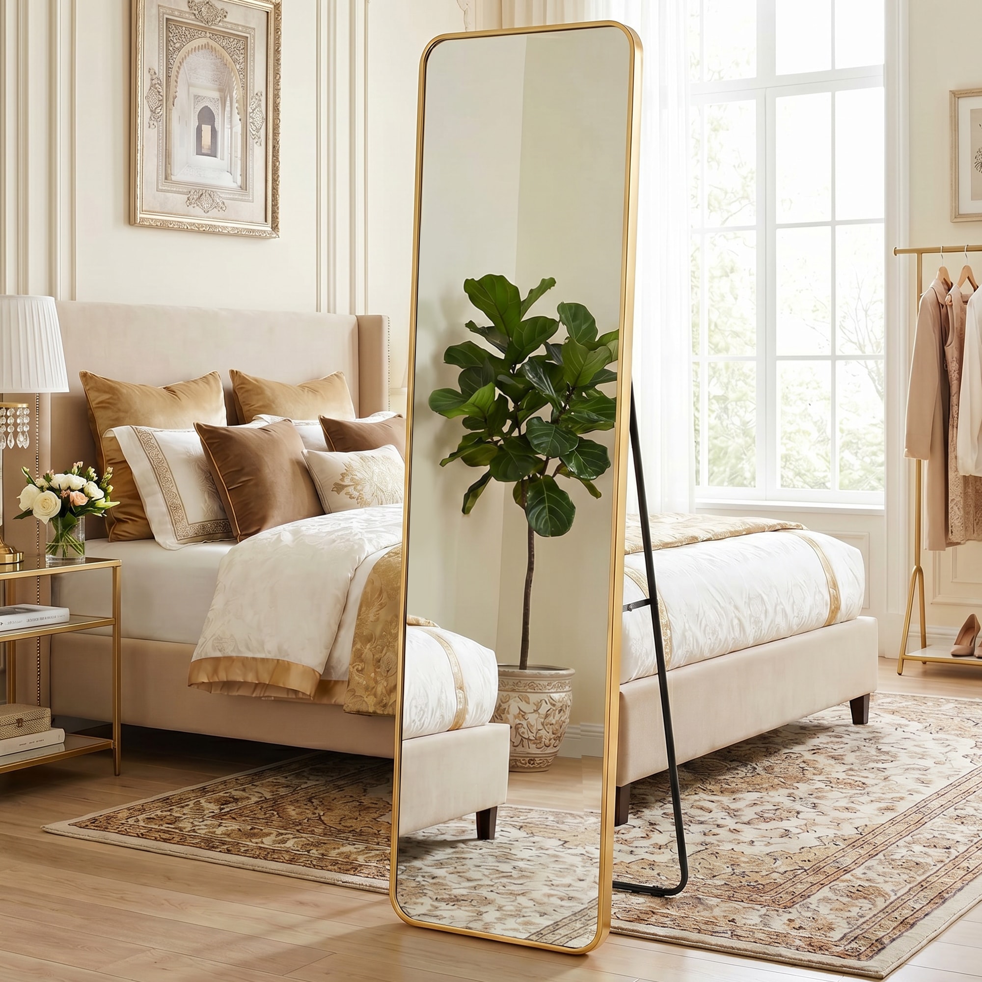 GOODproduct Miroir »Standspiegel Addrik, wahlweise in 2 Grössen 150x40cm oder 160x50cm« miroir corps entier avec verre de sécurité, en différentes couleurs