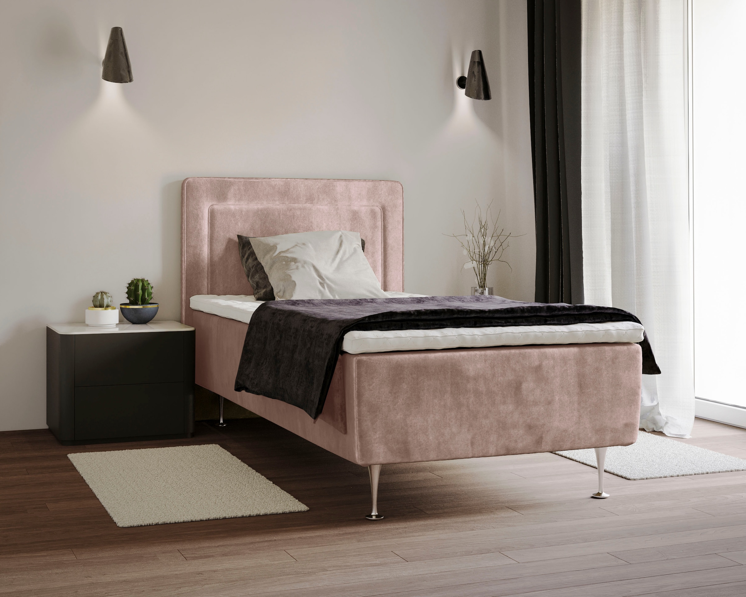 Home affaire Lit boxspring »Hacer« Topper, H2 oder H3 und in Breiten 70,80,90,120,140,160,180 wählbar