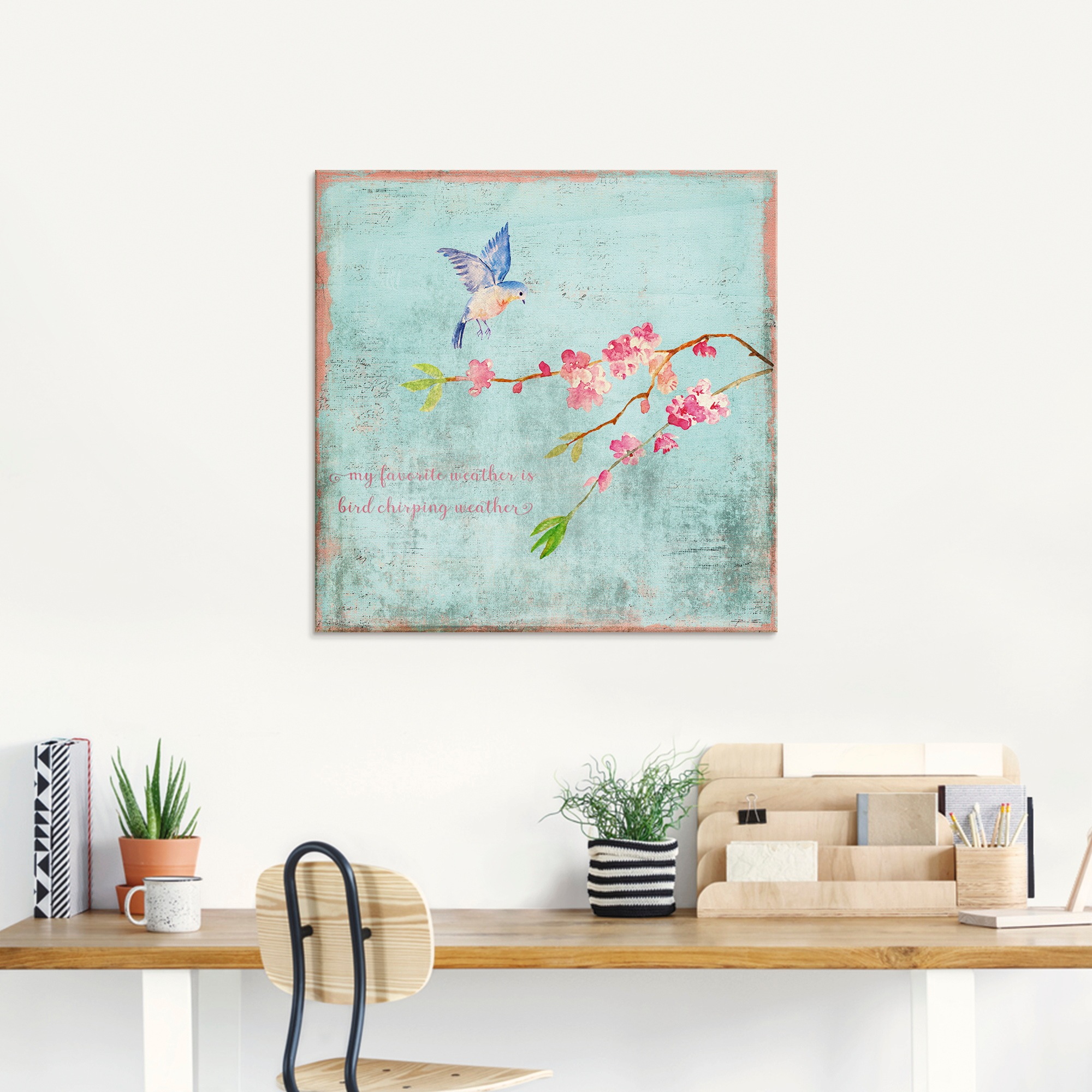 Artland Tableau en verre »Vogelgezwitscherwetter« 1 cuis tlg. in verschiedenen Grössen