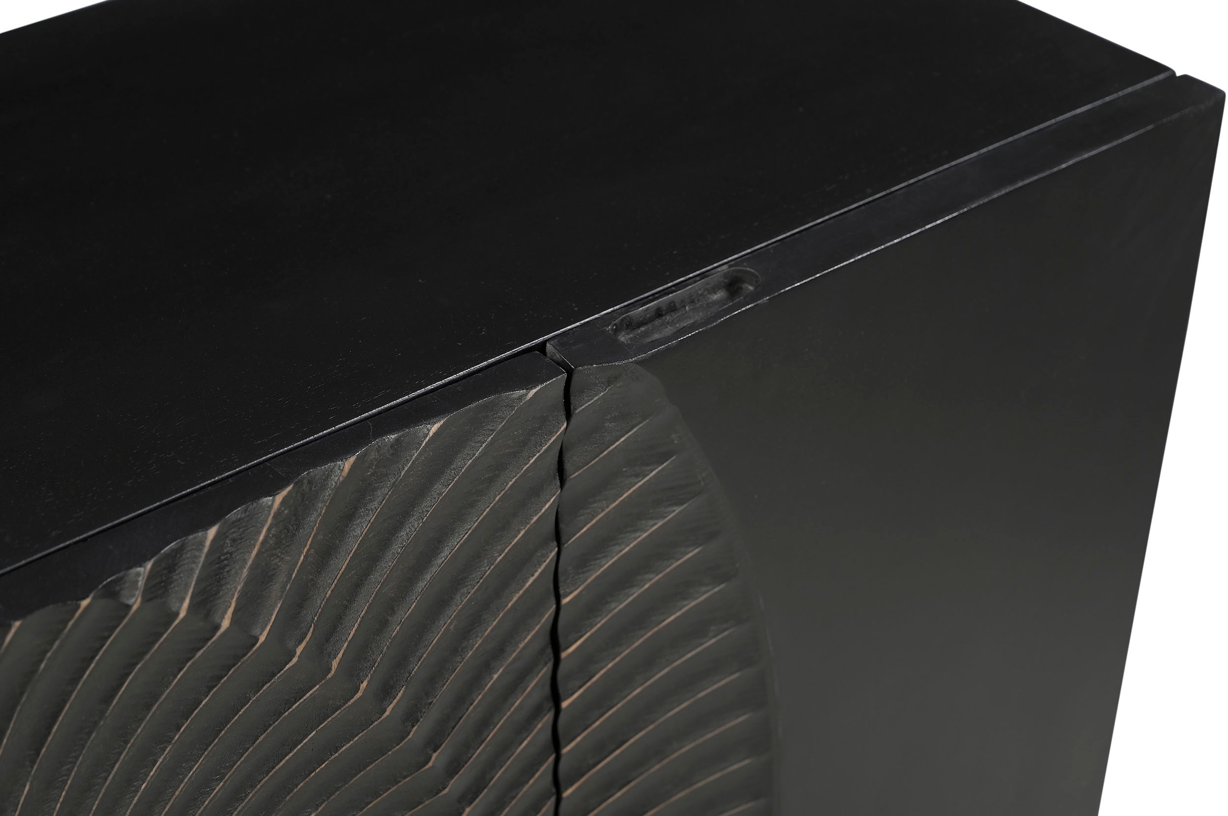 SIT Sideboard »Ljubljana aus Mango massiv mit Schnitzmuster & Goldgriff« 1 Stk. tlg. 4 Türen mit Schnitzfront & goldenem Griff im Metallgestell