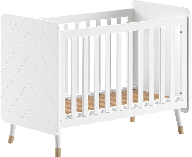 Vipack Kinderbett »Billy, Babybett 60/120 cm, 3-fach verstellbarer Lattenrost« B/H/T ca. 123,6x96x68cm, hochwertig verarbeitet, moderne Optik,  Ausf. MDF lackiert, wahlweise 3 Farben