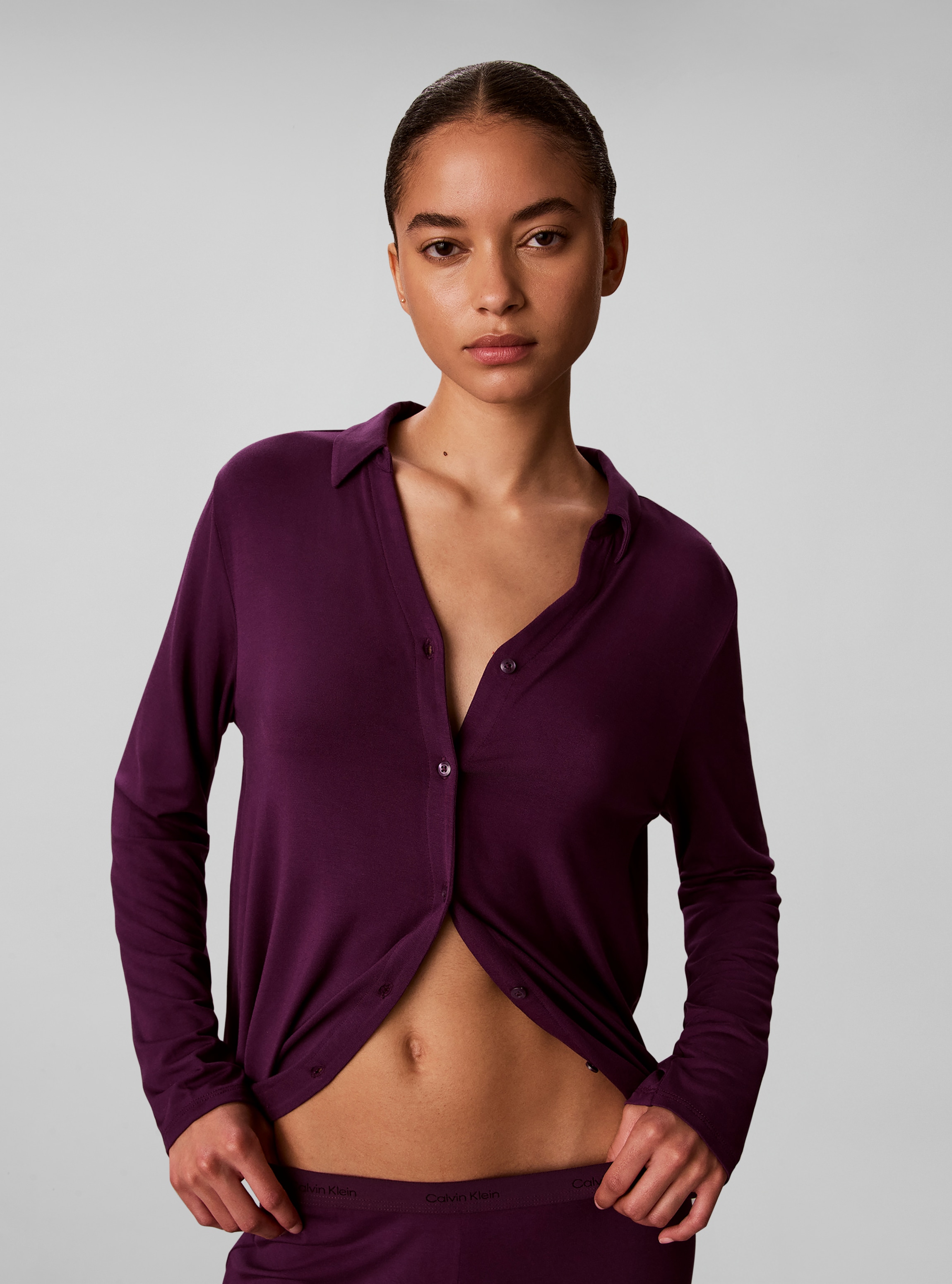 Calvin Klein Underwear Pyjama »SHIRT SET« coupe régulière avec col en V