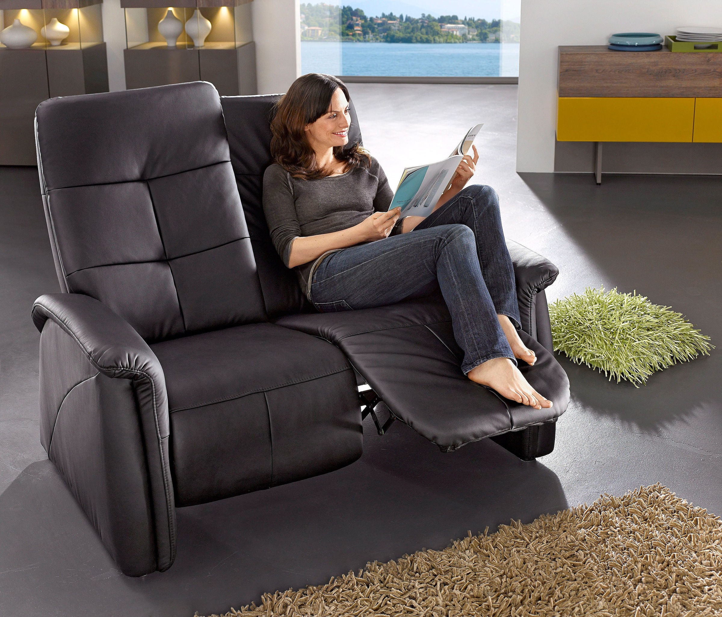 exxpo - sofa fashion 2-places »Tivoli, Kinosofa, bequem und komfortabel durch die Relaxfunktion« (2-sitzig), schmale Armlehnen, hohe Rückenlehne