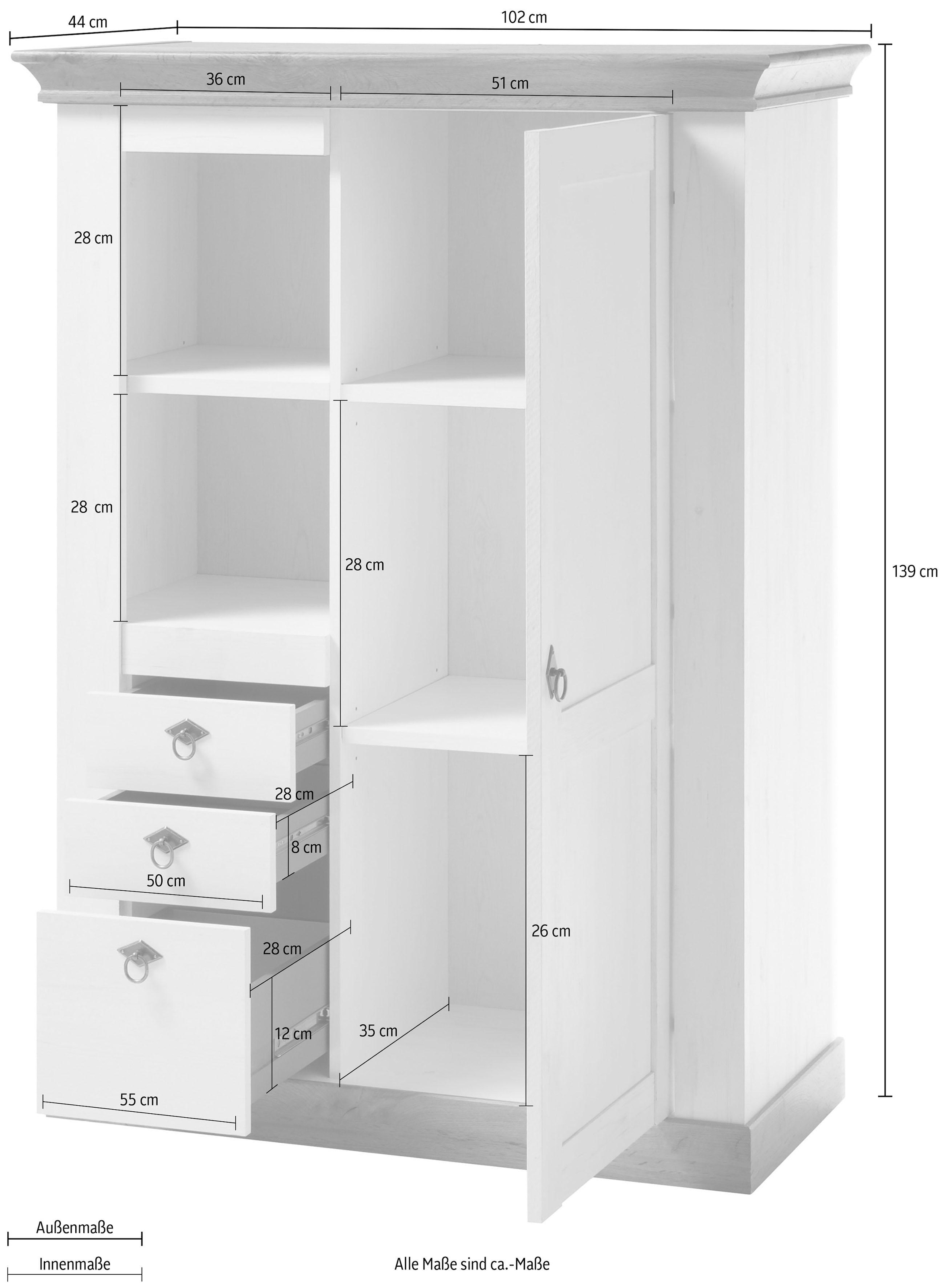 Home affaire Highboard »Cremona« Höhe 139 cm