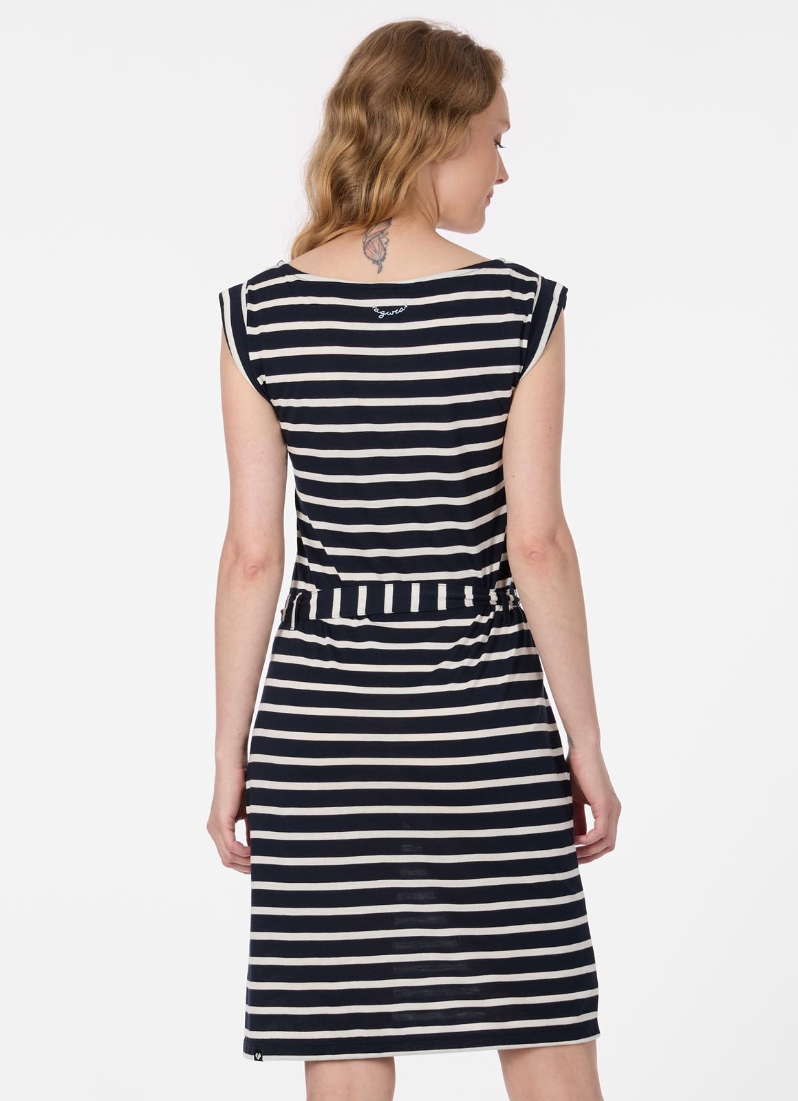 Ragwear Mini-robe »TAGG STRIPES« 2 tlg. Poches pour les mains Mélange viscose fluide à rayures avec lien à nouer