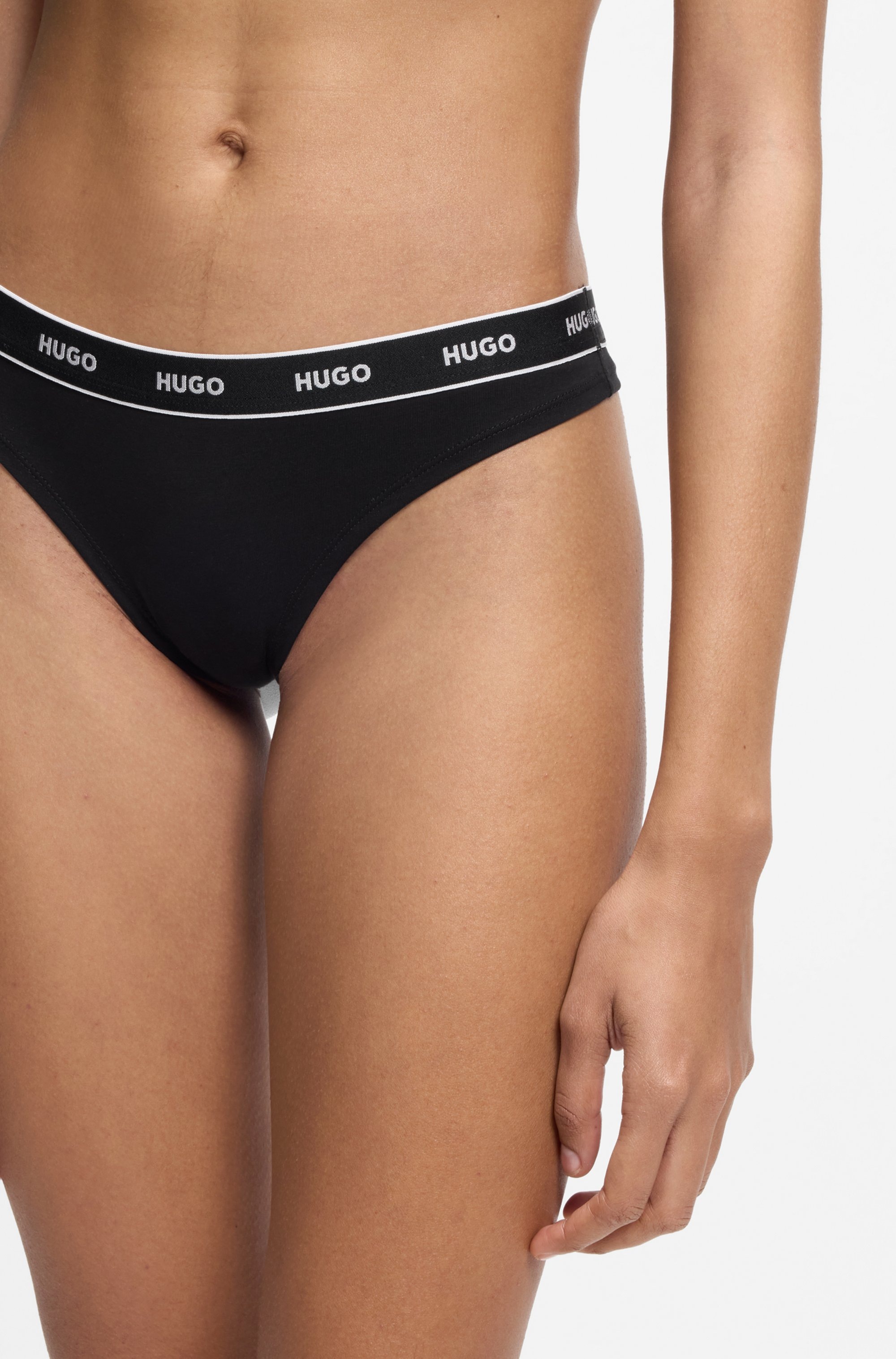 HUGO Underwear String »TRIPLET THONG DESIGN« 3 Stk. wiederholendes Logo am Bund