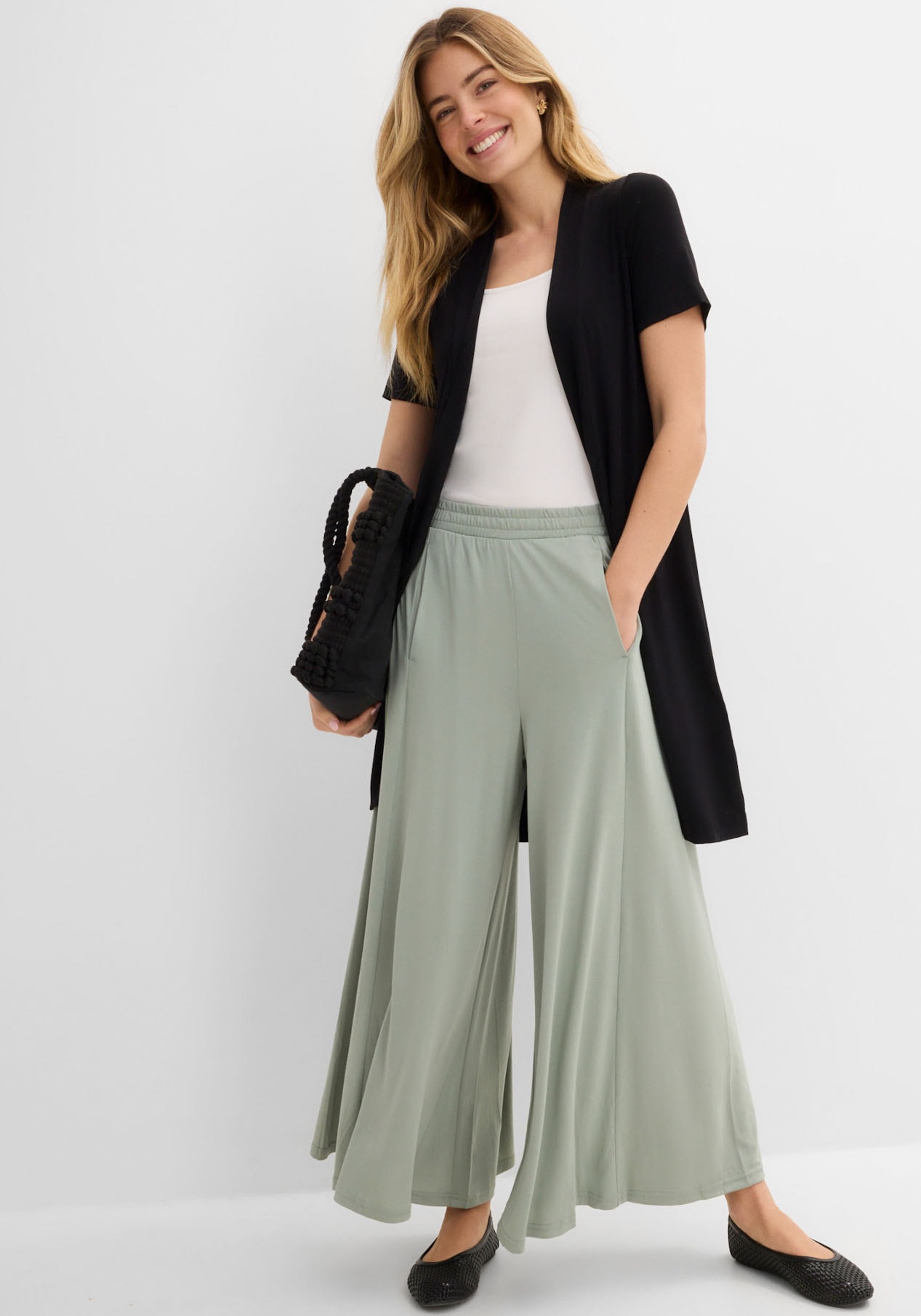 bonprix Jupe-culotte »Jersey-Culotte mit weitem Bein«  aus Modal und Polyester, Loose fit Passform, weites Bein