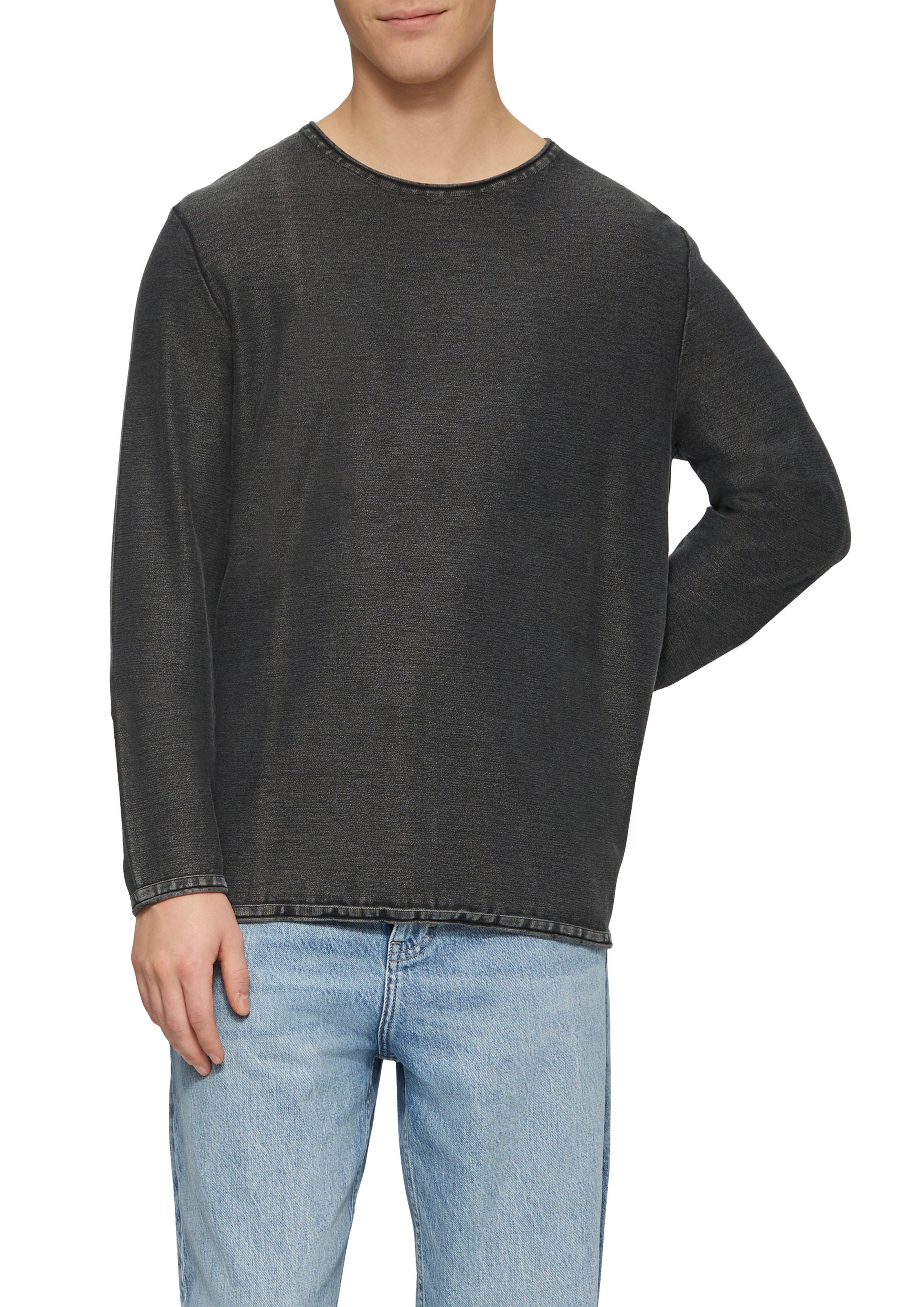 QS Pull en tricot avec bord roulé