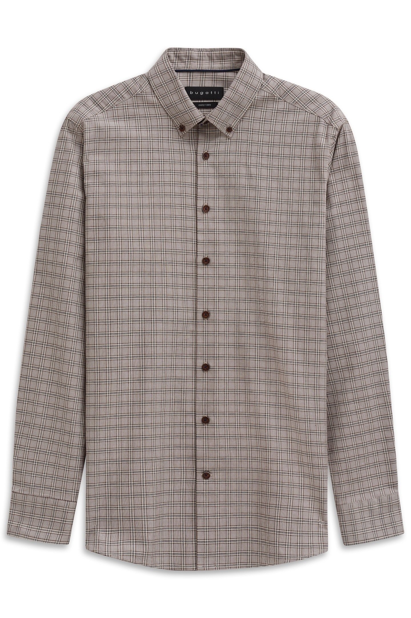 bugatti Langarmhemd »Easy Care« kariert mit Button-Down-Kragen