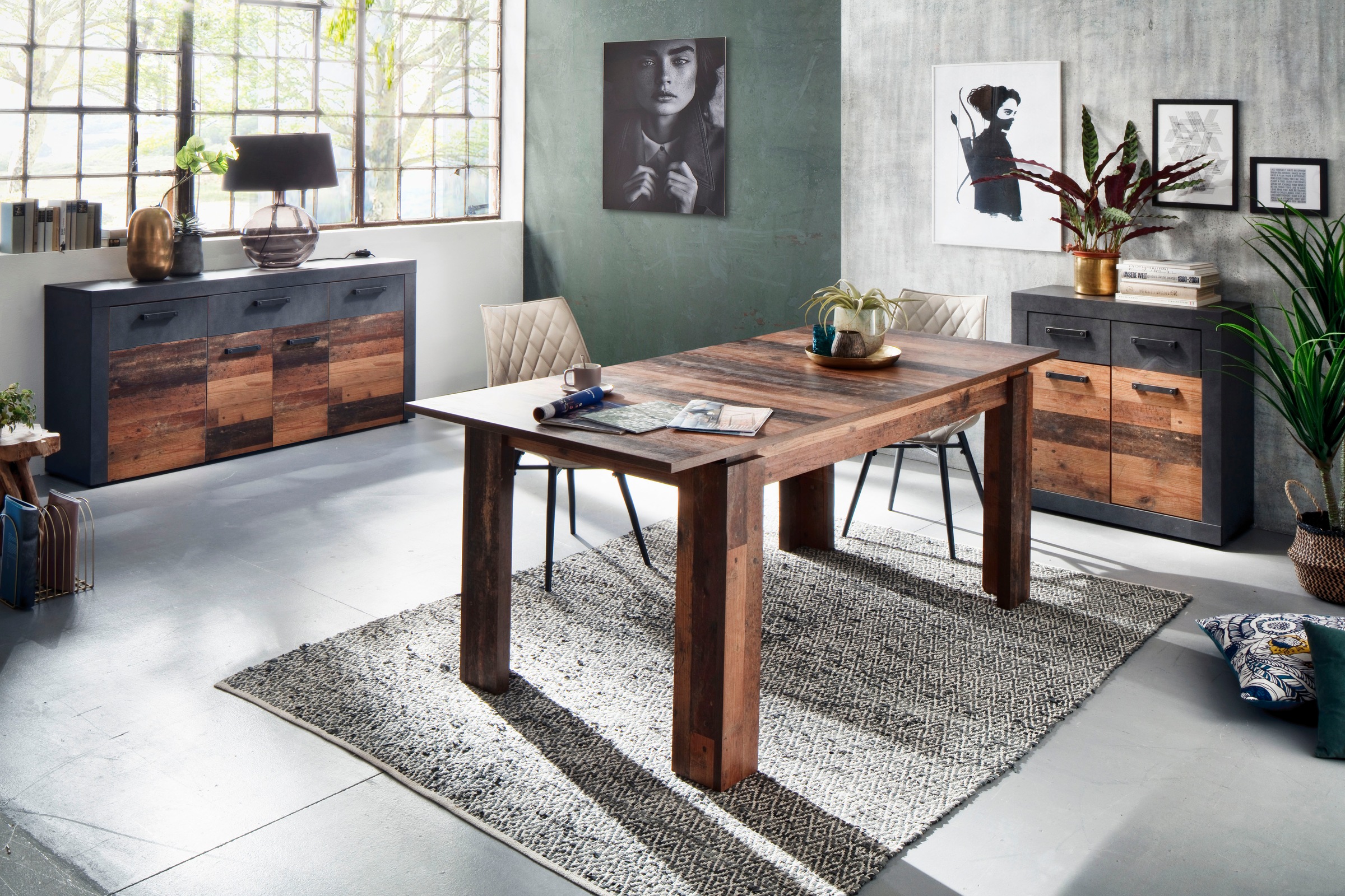 INOSIGN Table de salle à manger »Tanum« Ausziehbarer Esszimmertisch 160-200 cm - Masse (B/T/H) 160/90/77 cm