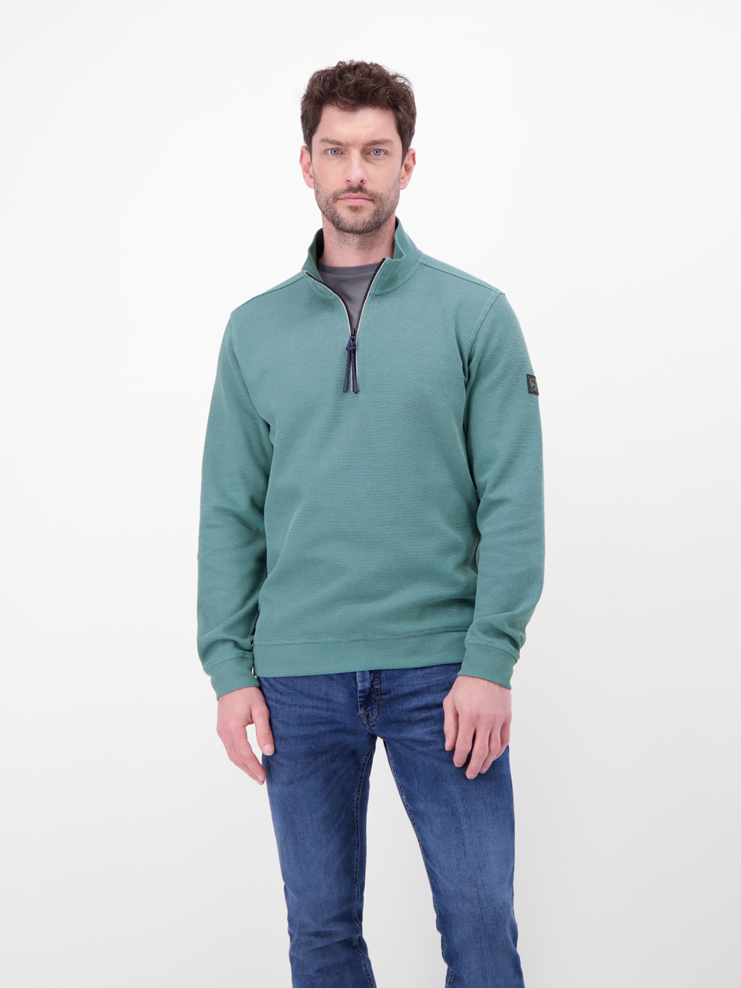 LERROS Sweatshirt »Troyer in hochwertiger Sweatqualität«, Hochwertige Qualität für den Alltag, Regular Fit, Einfarbig
