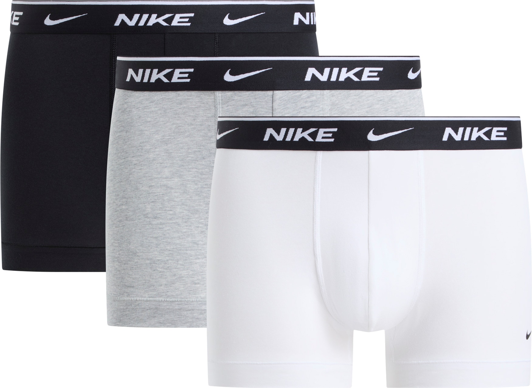 NIKE Underwear Tronc »TRUNK 3PK« Paquet, 3er, 3 cuis mit Logo-Elastikbund