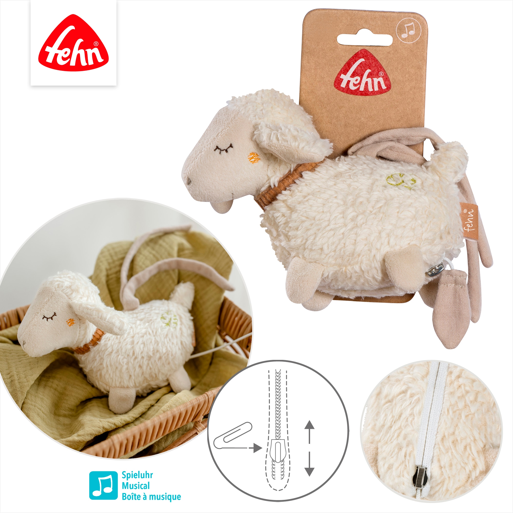 Fehn Boîte à musique »Mini-Spieluhr Schaf«