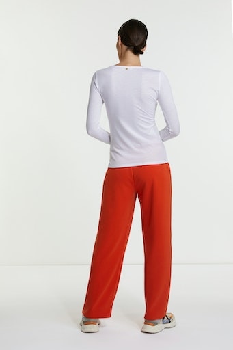 RICHROYAL Langarmshirt mit femininen V-Neck