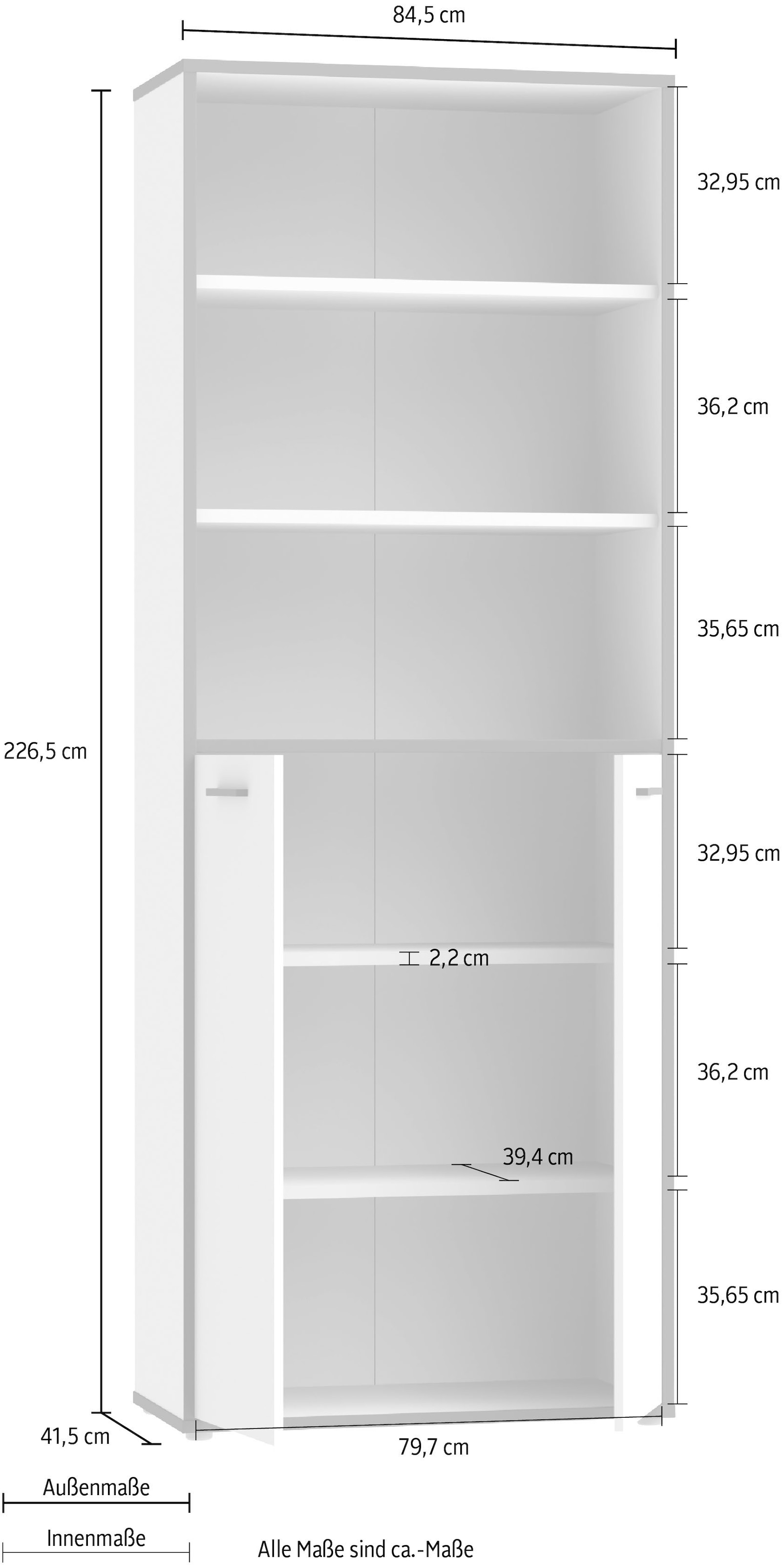 FORTE Étagère à dossiers »Keflav« largeur 84,5 cm