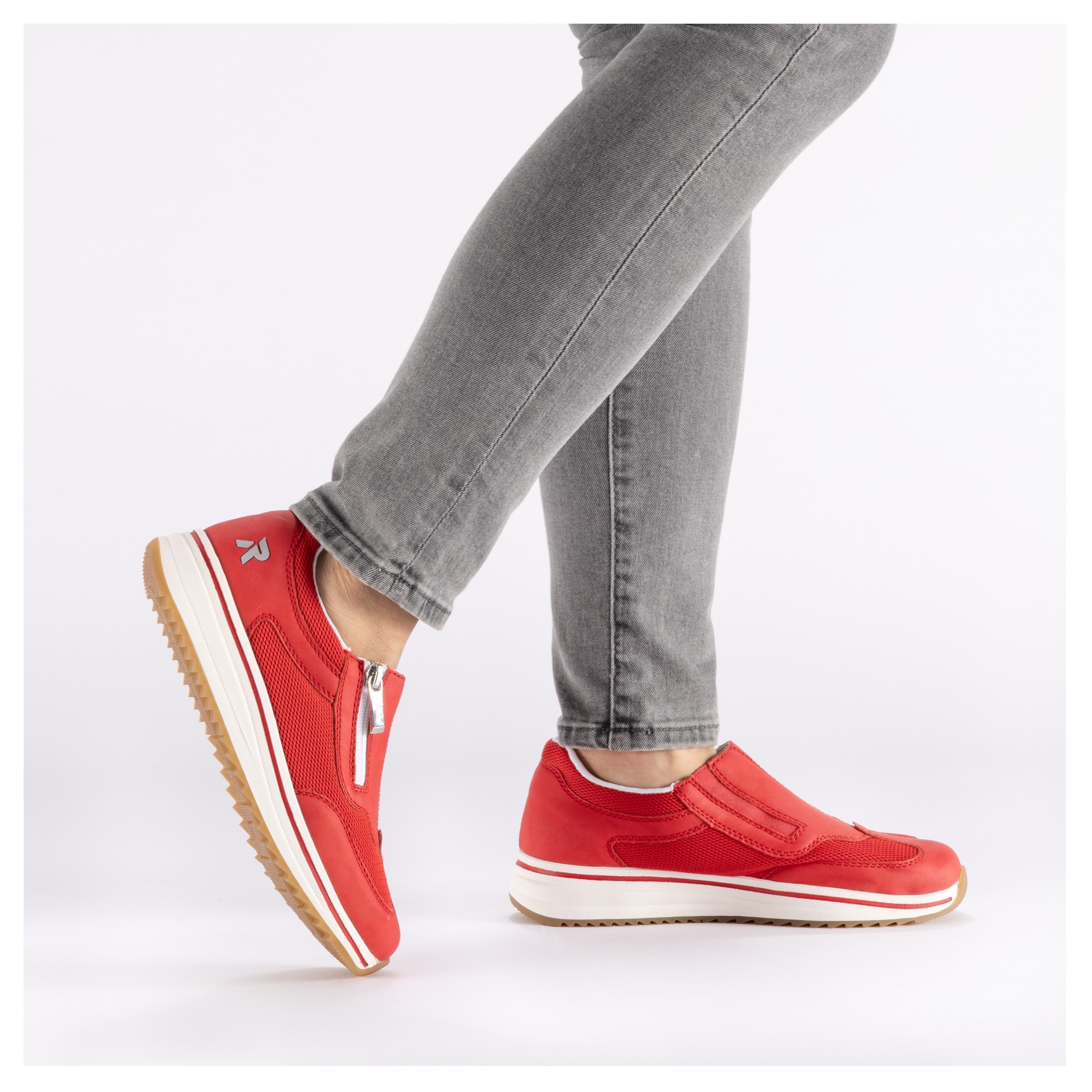 Rieker Slipper  Slip-on Sneaker, Halbschuh, Freizeitschuh mit Reissverschluss