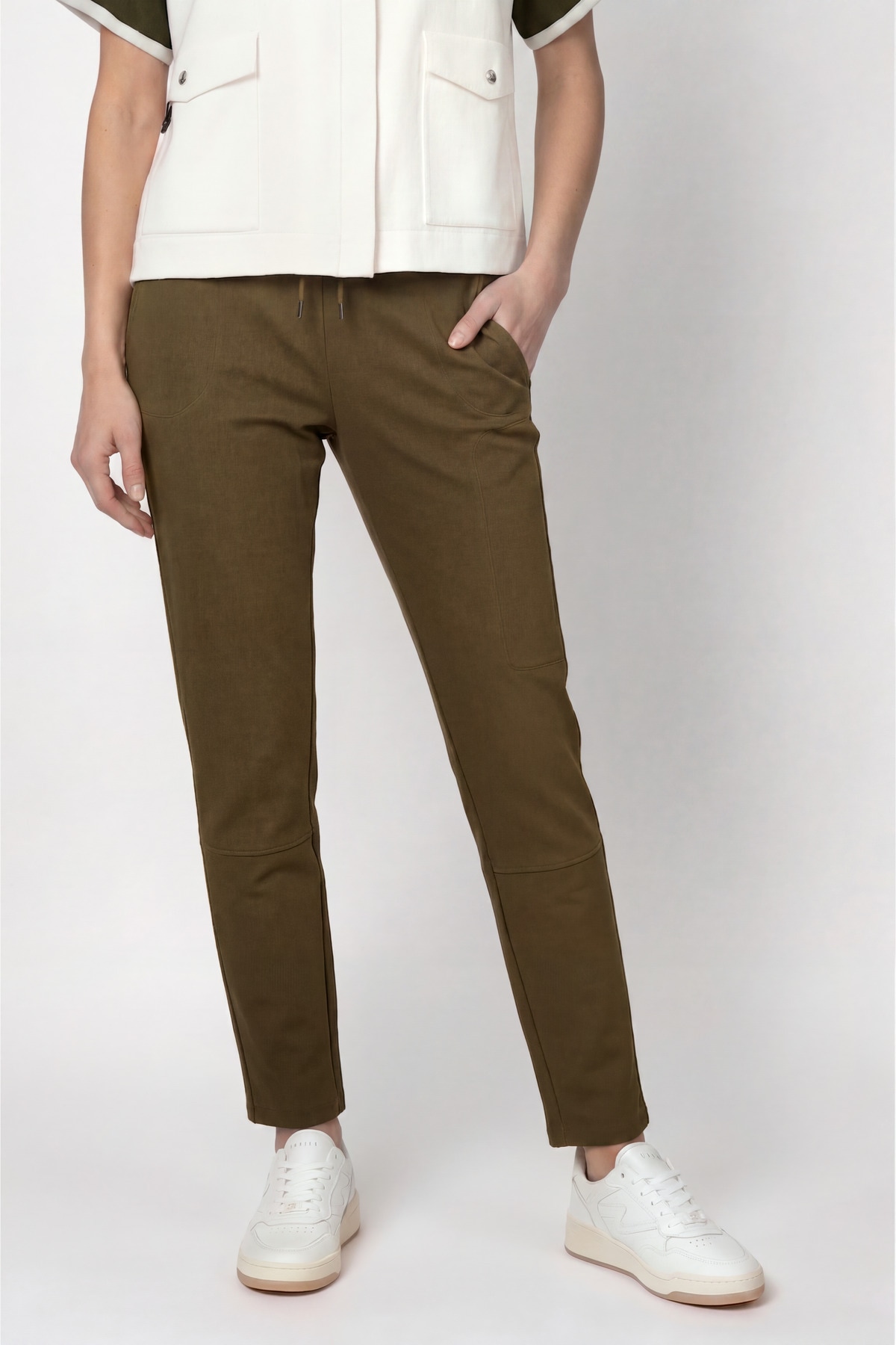 Monari Pantalon de jogging »Hose Basic Rippe 72cm«  Coupe régulière avec poches