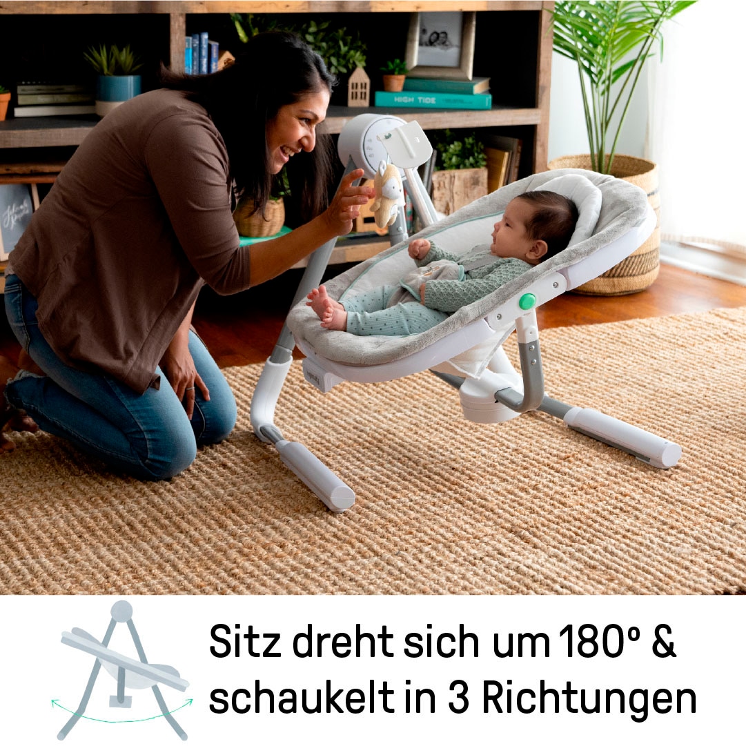 ingenuity Transat pour bébé »AnyWay Sway Dual-Direction Portable Swing – Ray« bis 9 kilos mit Sound-Effekt