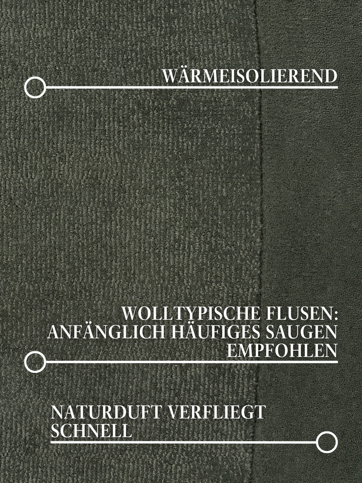 Villeroy & Boch Tapis »Wollteppich Kivi« Rectangulaire 17 mm Höhe tissé main, laine, bordure, uni, coureur, salon, organique