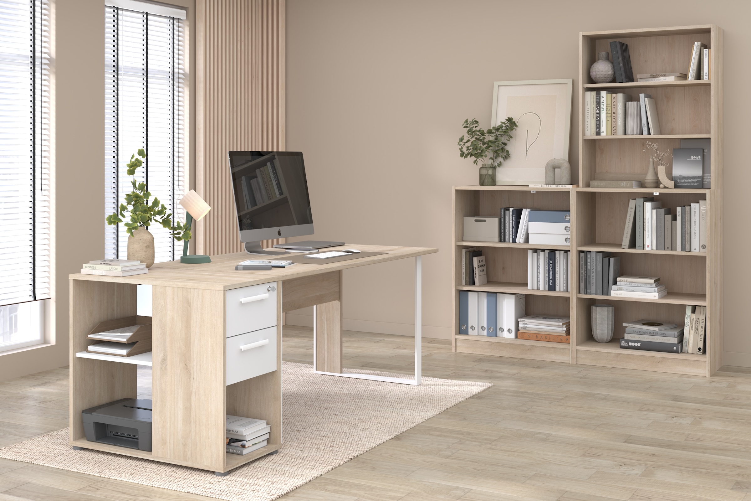 Parisot Ensemble de meubles de bureau »Start Up« Set, 3-tlg., 3 tlg. Gesamtarbeitsfläche 189 x 80 cm