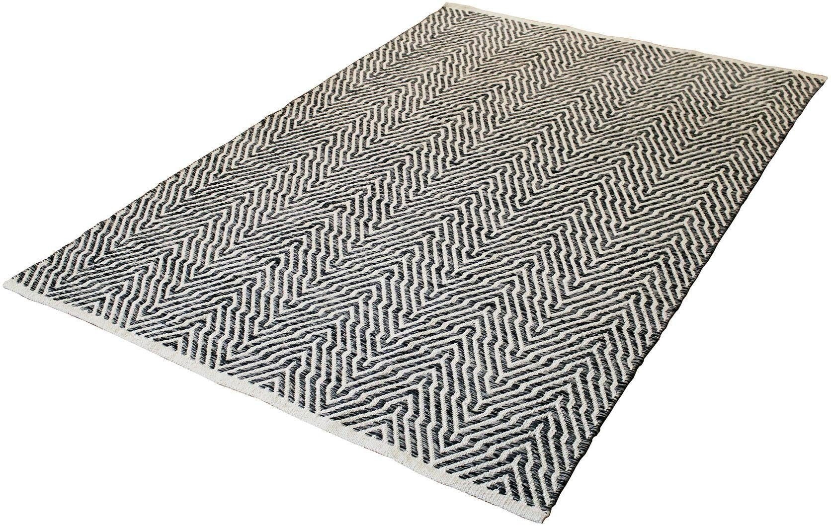 calo-deluxe Tapis »Luba 433« Rectangulaire 7 mm Höhe coton pur, tissé à la main, salon, chambre d'enfant