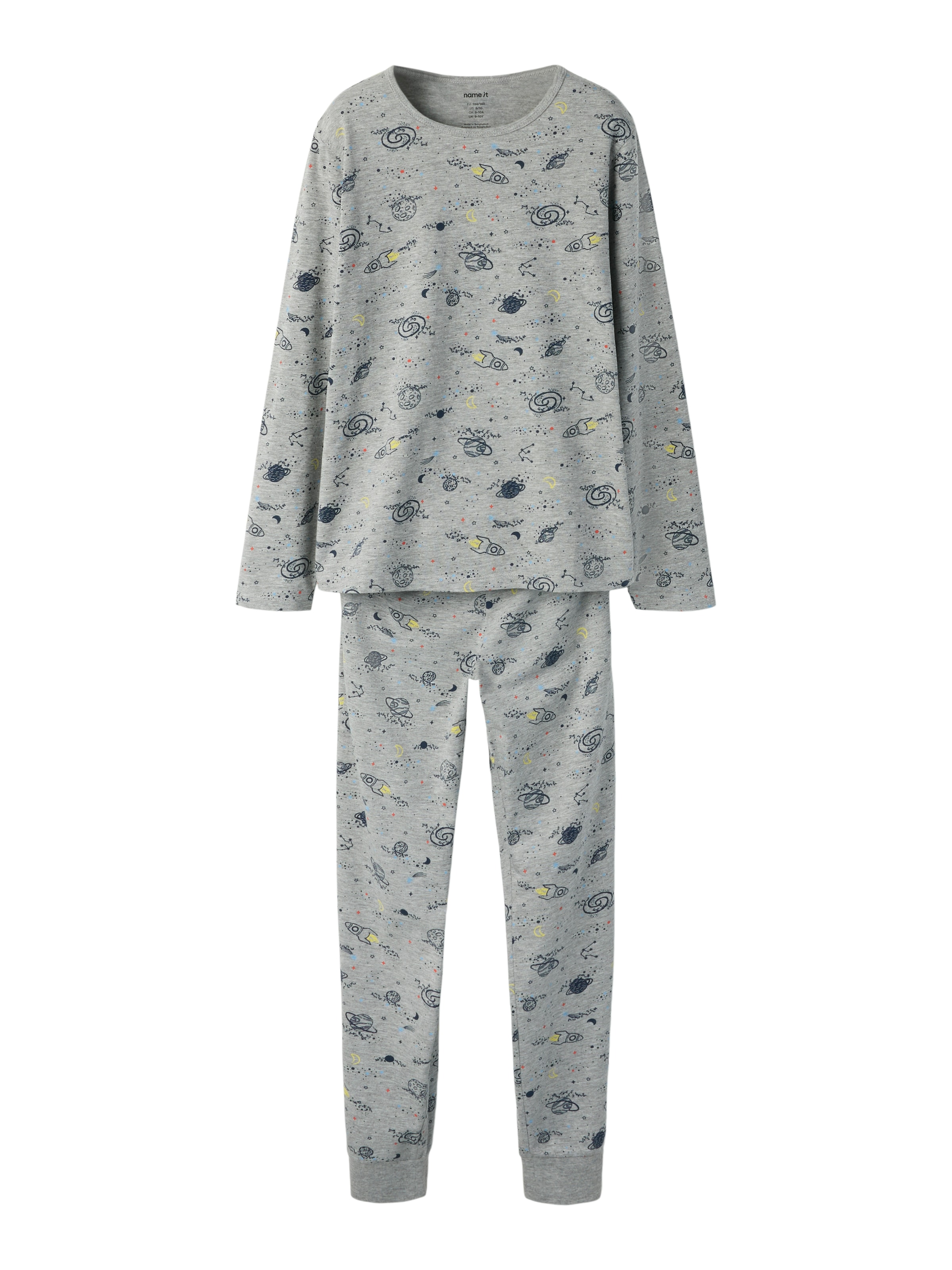 Name It Schlafanzug »NKMNIGHTSET GREY SPACE NOOS« Set, 2 tlg.