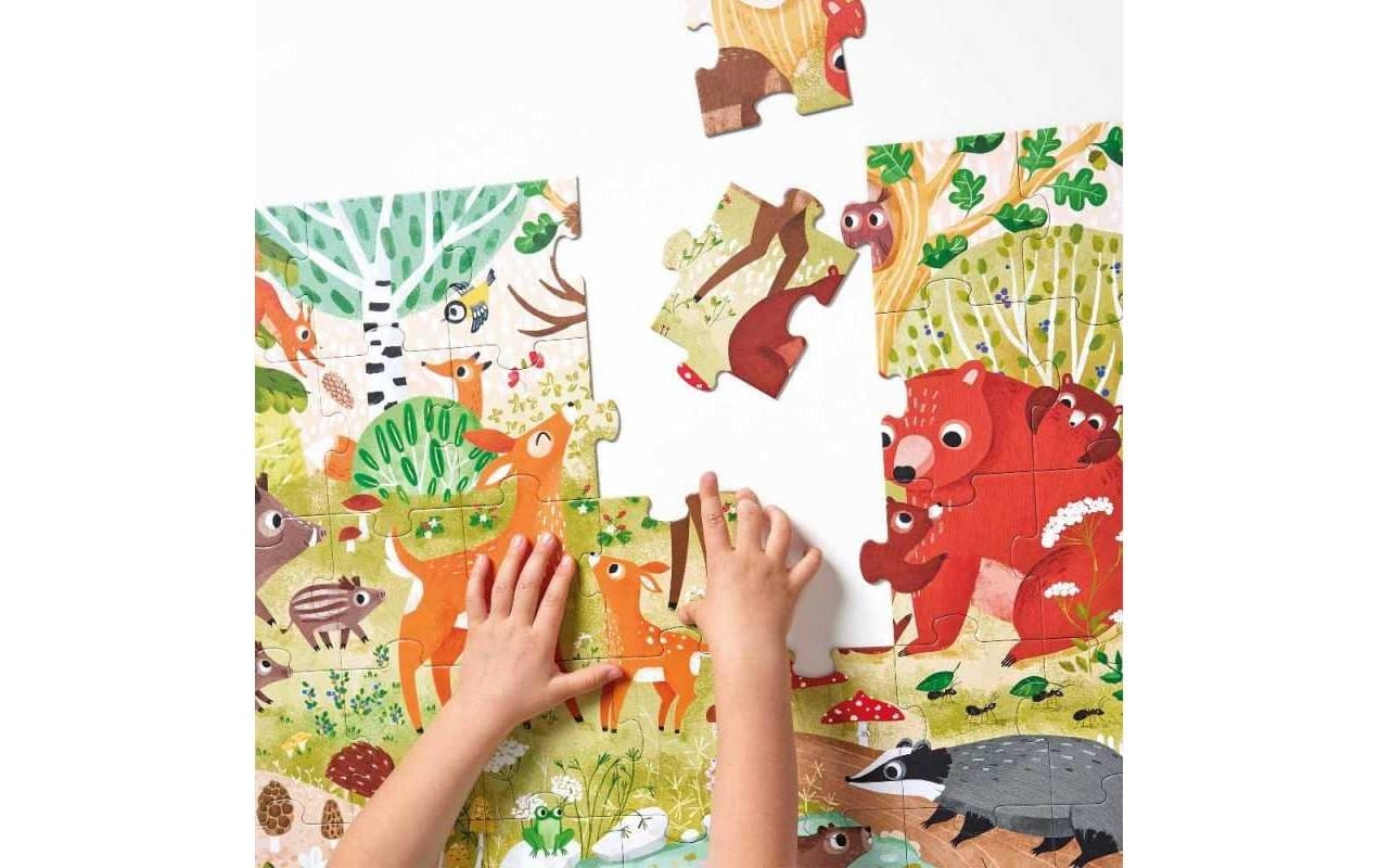   Puzzle »Banana Panda Wild Jumbo Waldtiere Pappe 40 Teile« anglais, multilingue