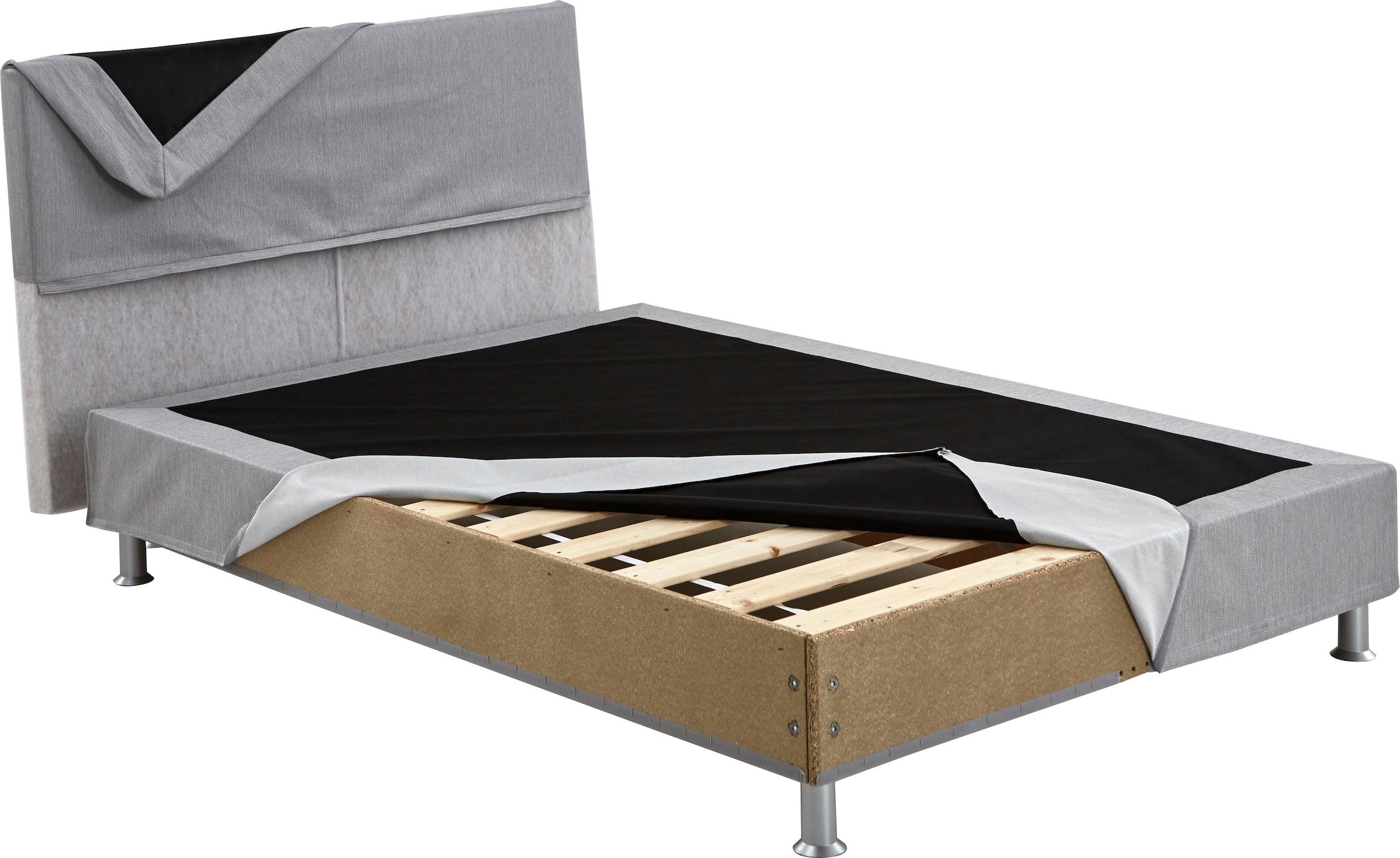 ATLANTIC home collection Boxbett »Edison« inkl. Bonnellfederkern-Matratze und Topper