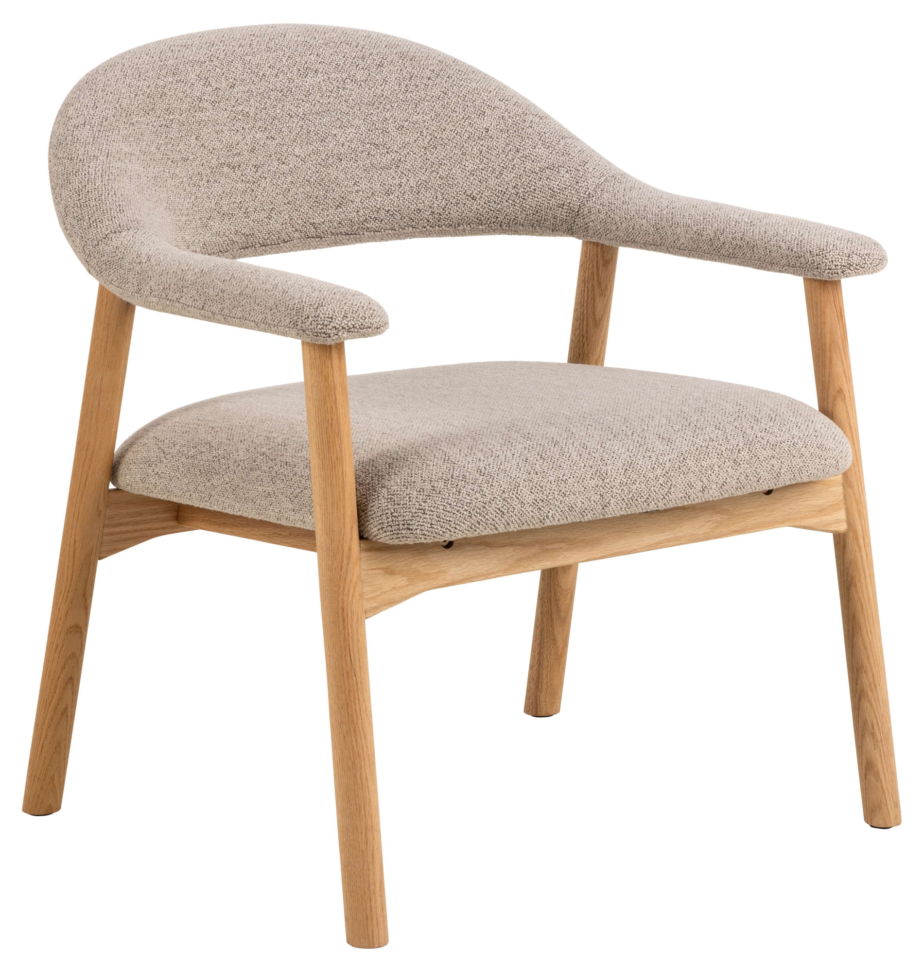 ACTONA GROUP Fauteuil lounge »Addi« rembourré, revêtement en tissu, avec accoudoirs, pieds en chêne