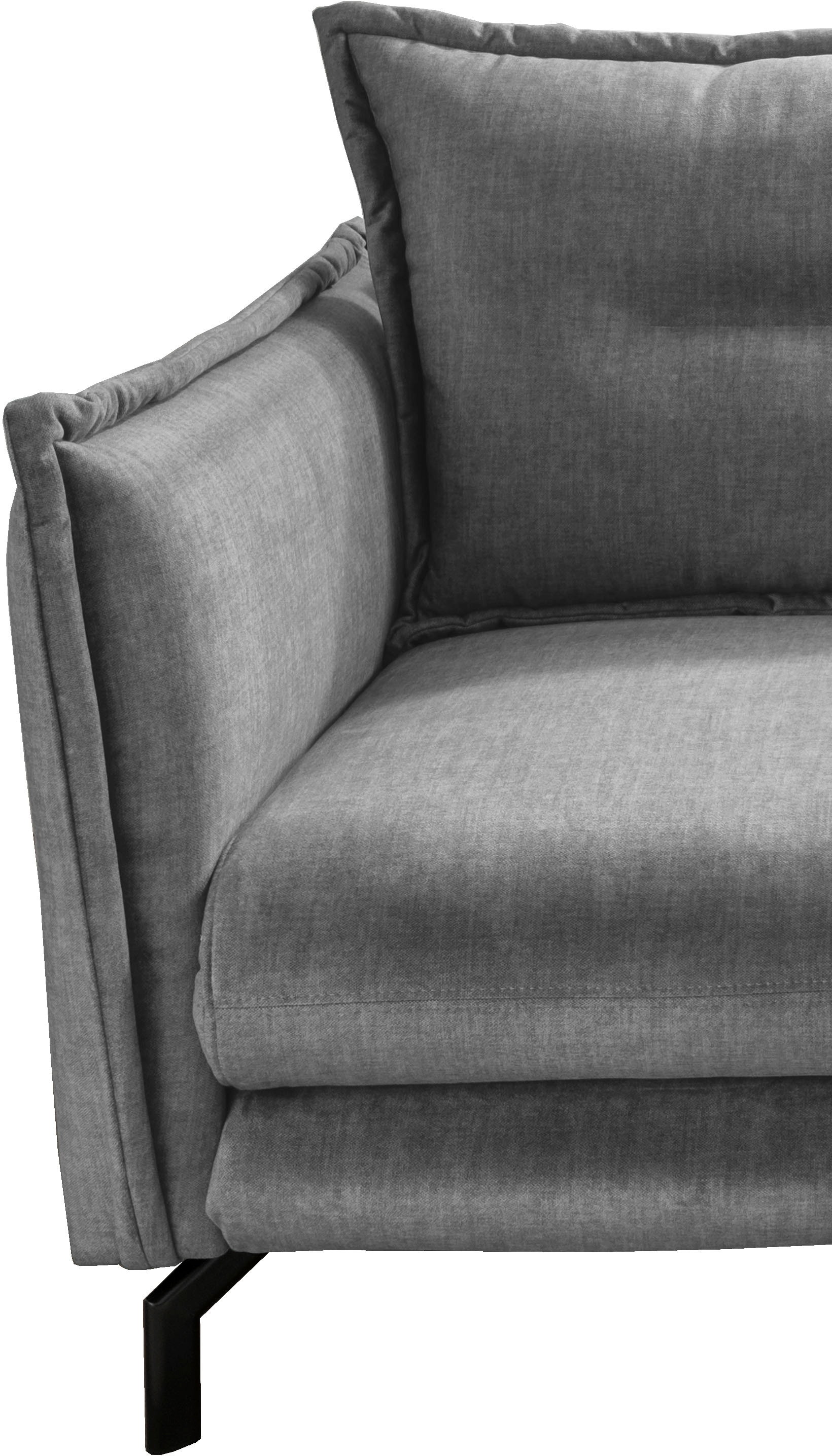 Home affaire Canapé d'angle »Lazio modern und bequem, schmale Armlehnen, tolle Detailverarbeitung« accoudoirs réglables
