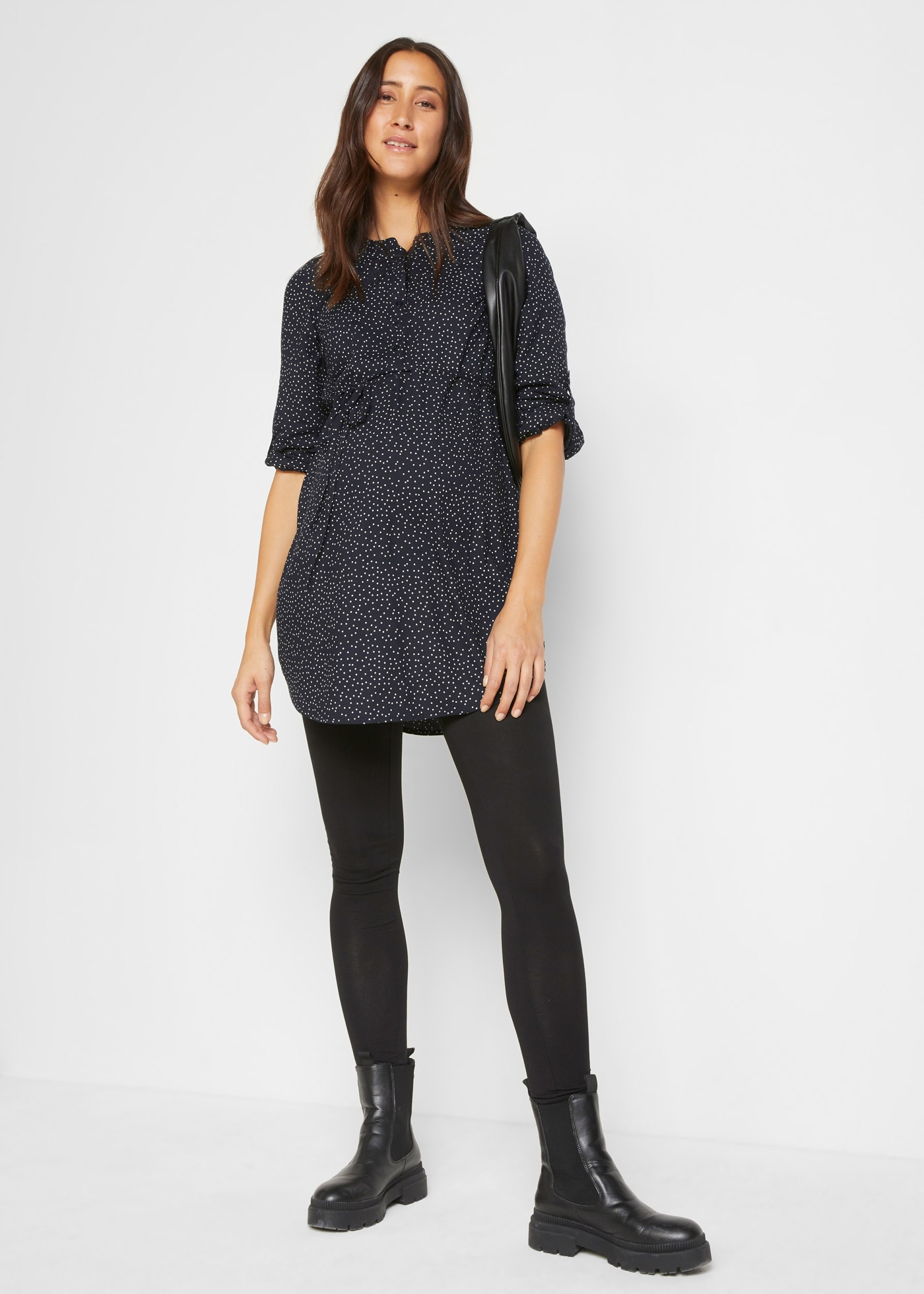 bonprix Umstandskleid 2-in-1 Umstands- und Stillblusenkleid aus fliessender Viskose