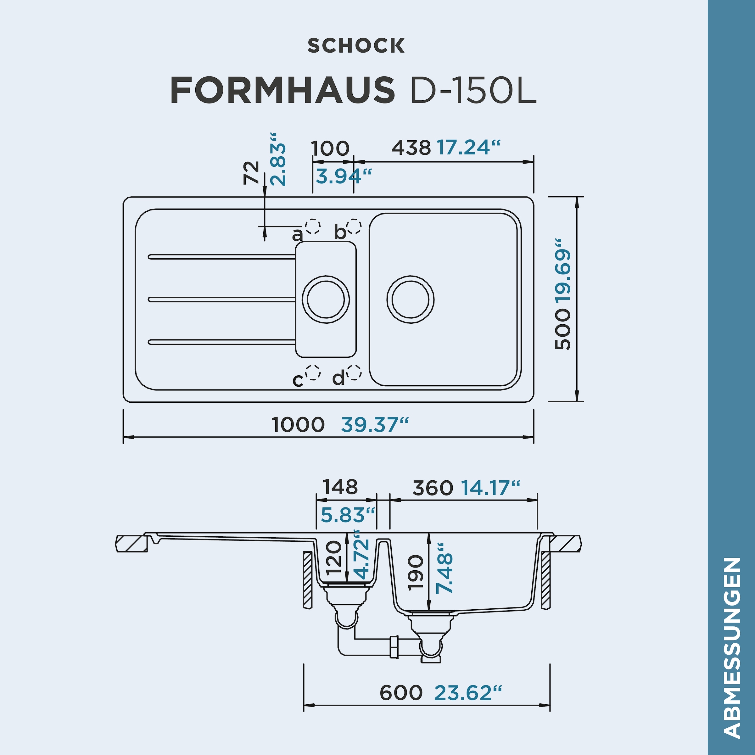 Schock Granitspüle »Formhaus« mit Restebecken