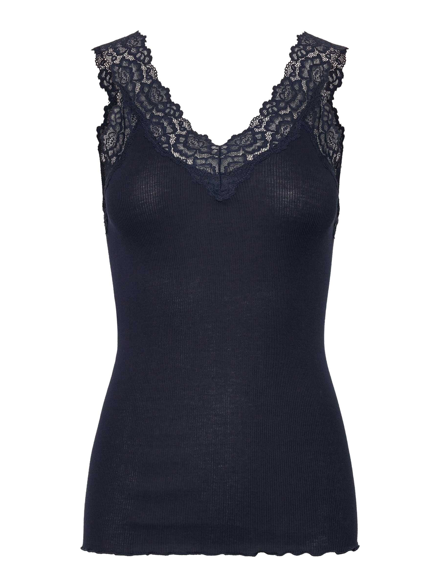 rosemunde Spitzentop »Bernardine Organic Cotton Top« Vintage-Spitzenbesatz am V-Ausschnitt, breite Träger, feminin
