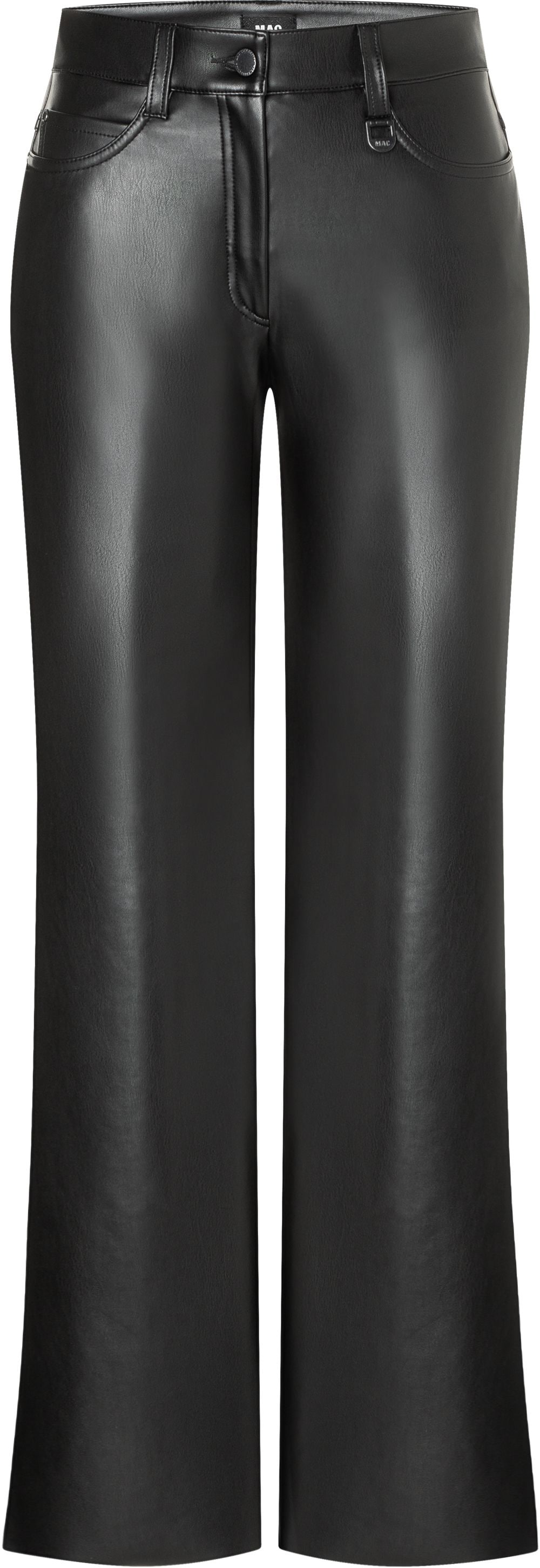 MAC 5-Pocket-Hose »WIDE vegan«  Authentische, fein glänzende Leder-Optik