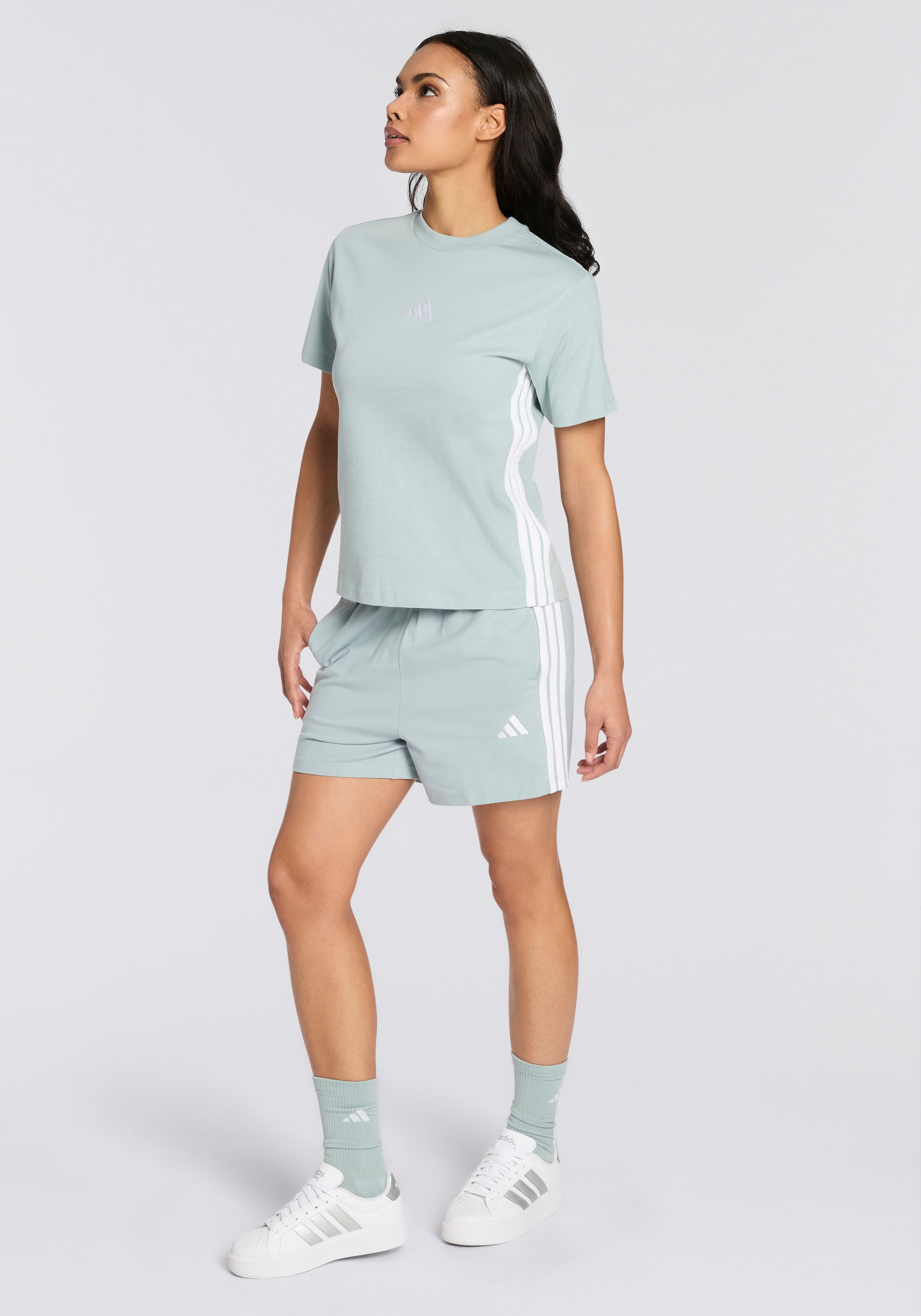 adidas Sportswear Short »ESSENTIALS 3-STREIFEN COTTON«