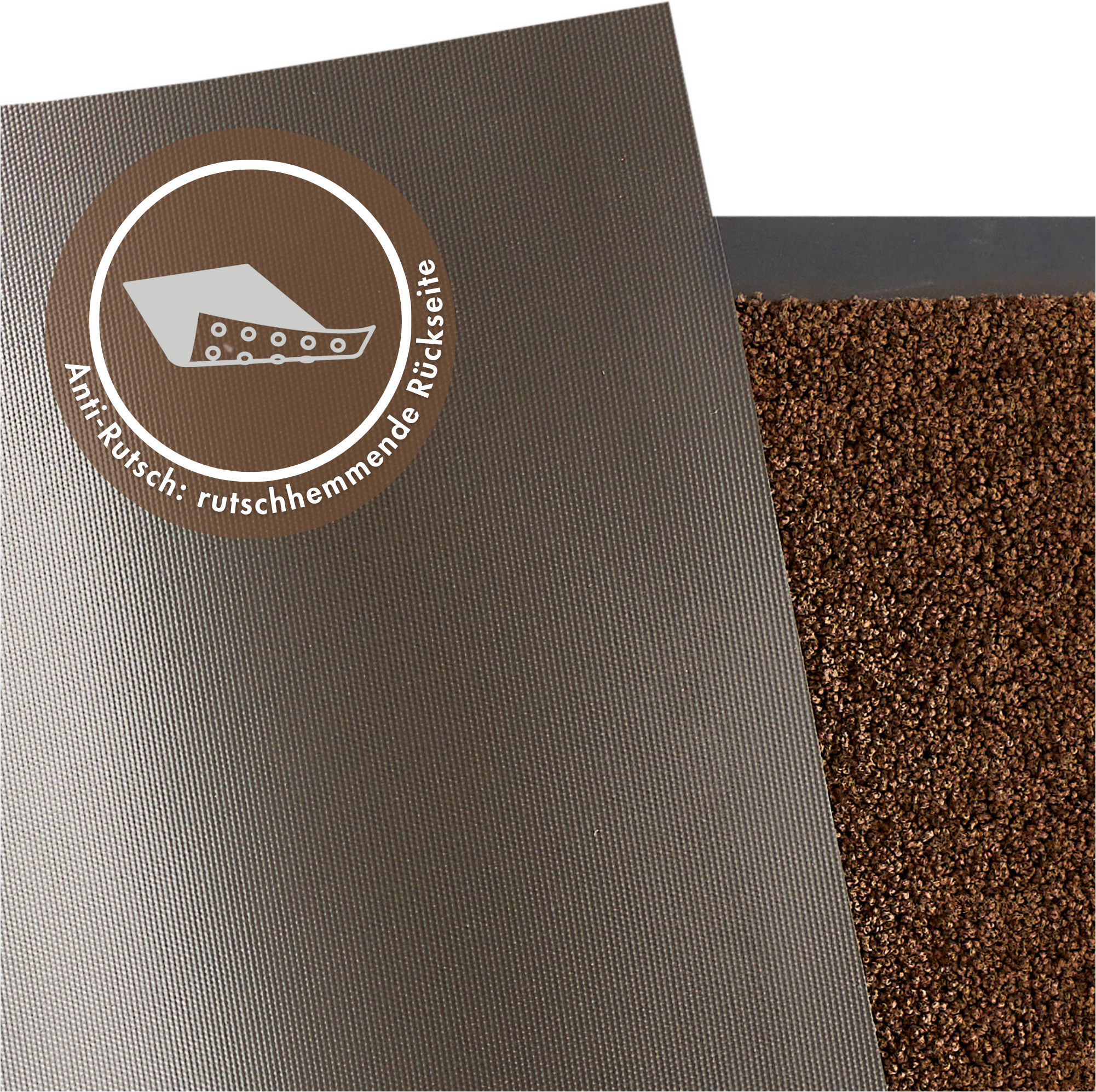 GOODproduct Tapis de sol »Emil, Made in Netherlands« Rectangulaire 6 mm Höhe tapis d'entrée, couleurs unies, antidérapant, lavable (lavage à la main)