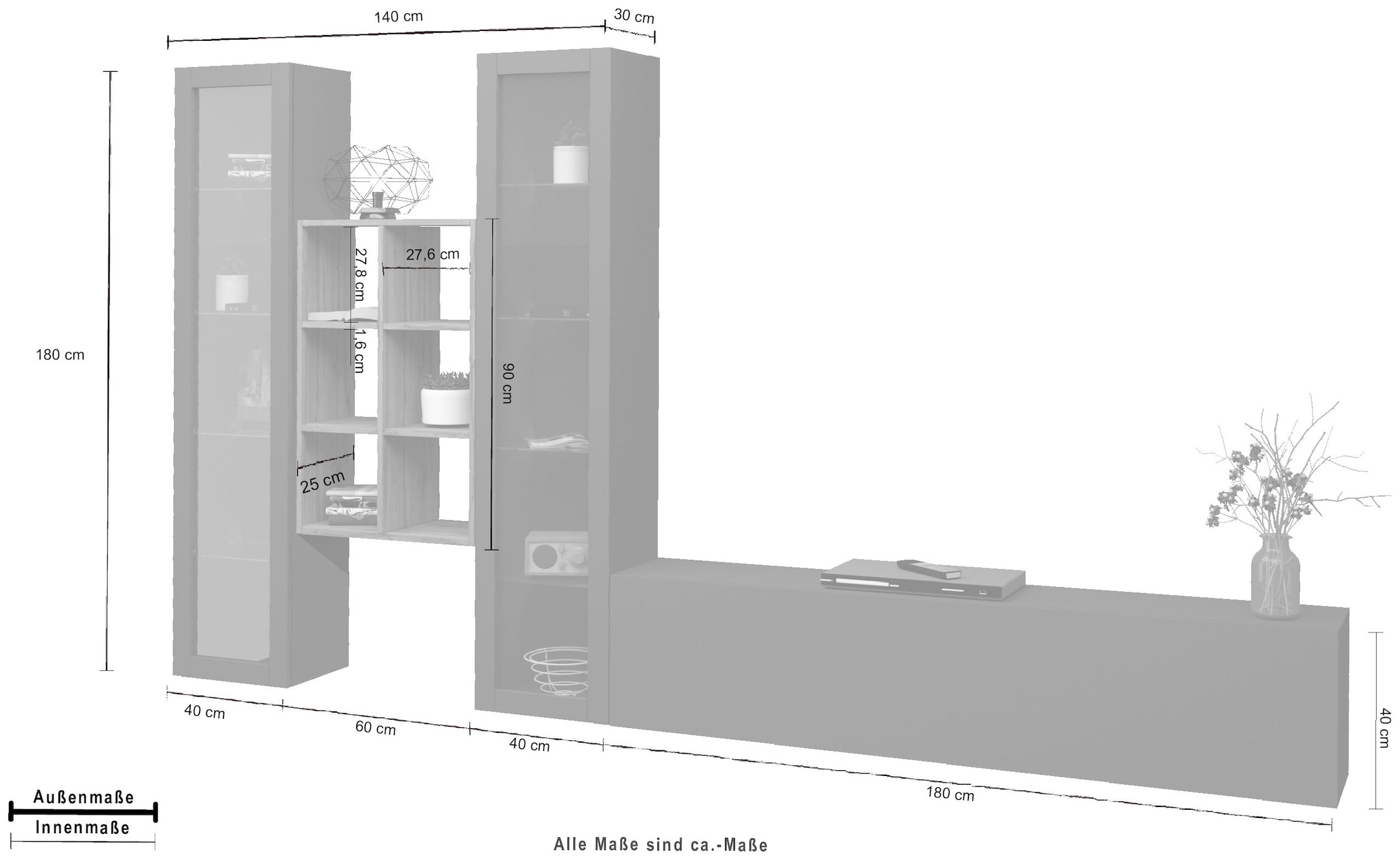 Home affaire Meuble mural »Maruska« 1 cuis tlg.