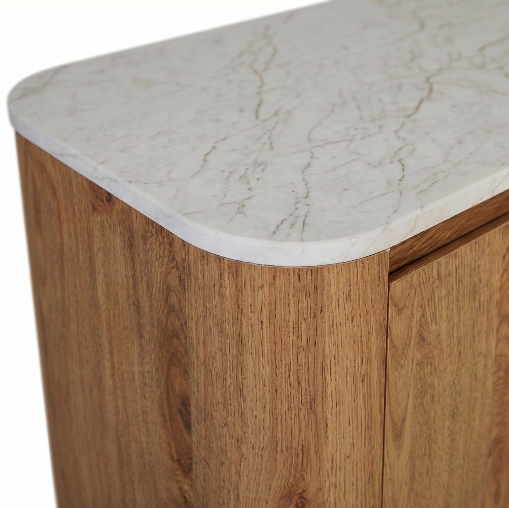 Jahnke Buffet »TRESOR SB 150« Buffet bas, aspect marbre, sans poignées, 3 portes, largeur : 150 cm