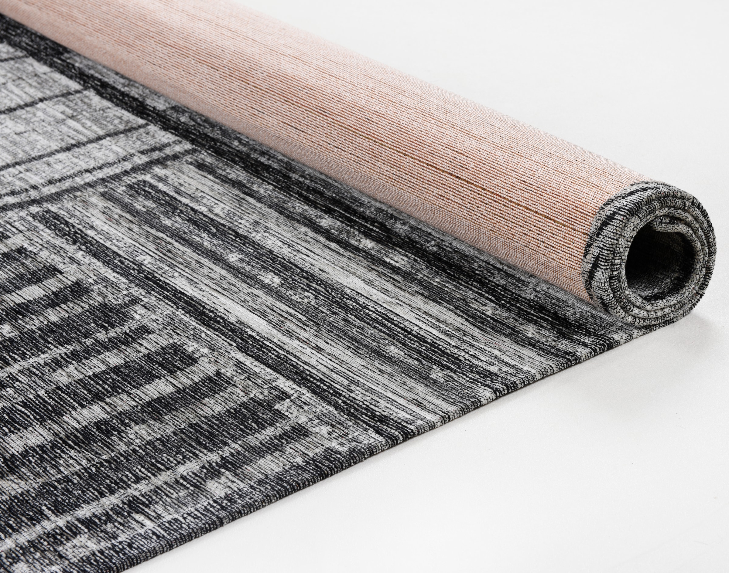 TOM TAILOR HOME Teppich »Stripy Pat« rechteckig 5 mm Höhe Flachgewebe, modernes Patchworkdesign, gestreift, Chenille, Wohnzimmer