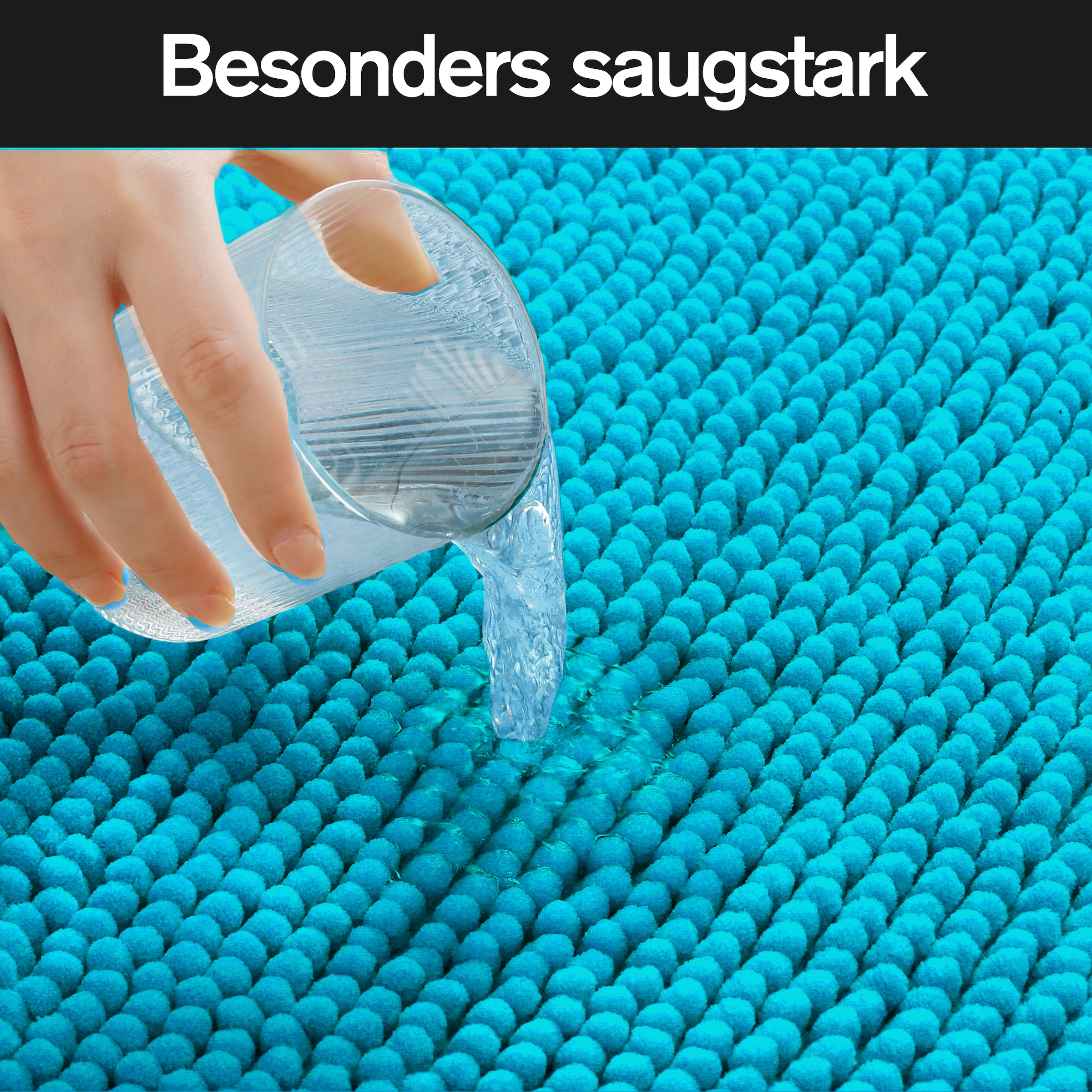 my home Badematte »Vanessa Chenille, Badvorleger, Badezimmer Teppich, Duschvorleger« Höhe 15 mm fussbodenheizungsgeeignet | schnell trocknend | strapazierfähig Uni Farben, besonders weich