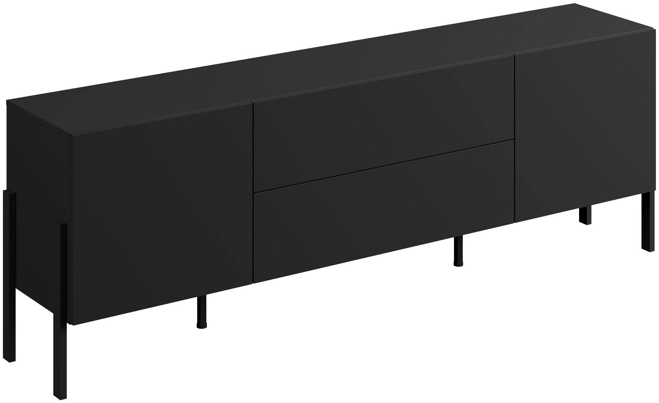 GOODproduct Table basse »Jukon,Breite 200 cm, moderne grifflose TV-Kommode,2 Türen/2 Schubladen« TV-Schrank mit viel Stauraum, TV-Board, push-to-open-Funktion
