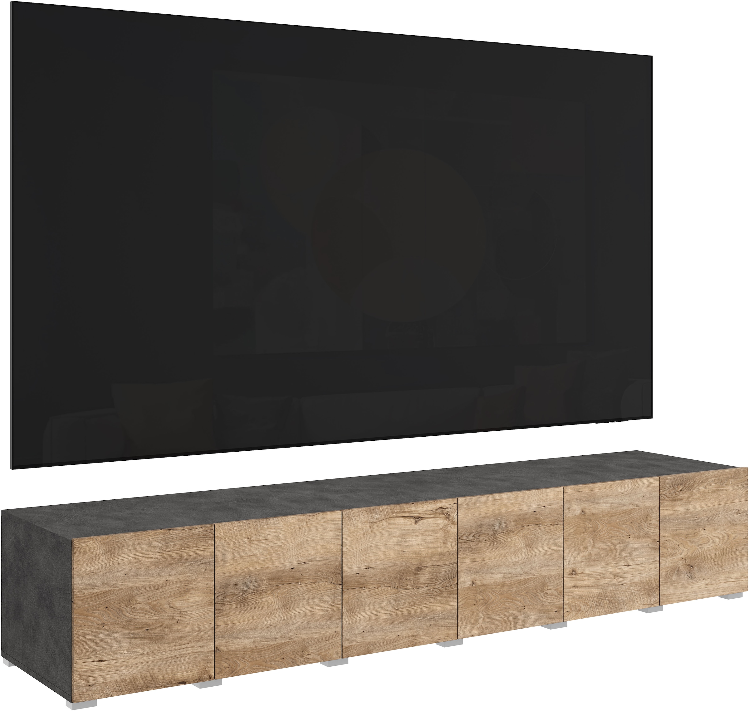 GOODproduct Lowboard »Denver Erlebe die Weltmeisterschaft im XXL-Format« 1 Stk. tlg. Elegantes TV-Möbel 220 cm, speziell für bis zu 98-Zoll Fernseher